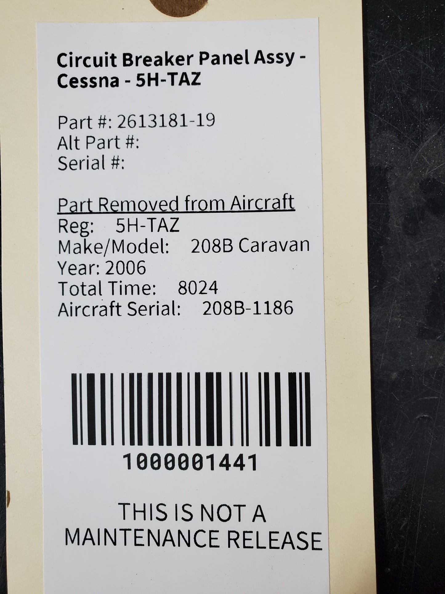 Circuit Breaker Panel Assy - Cessna - 5H-TAZ