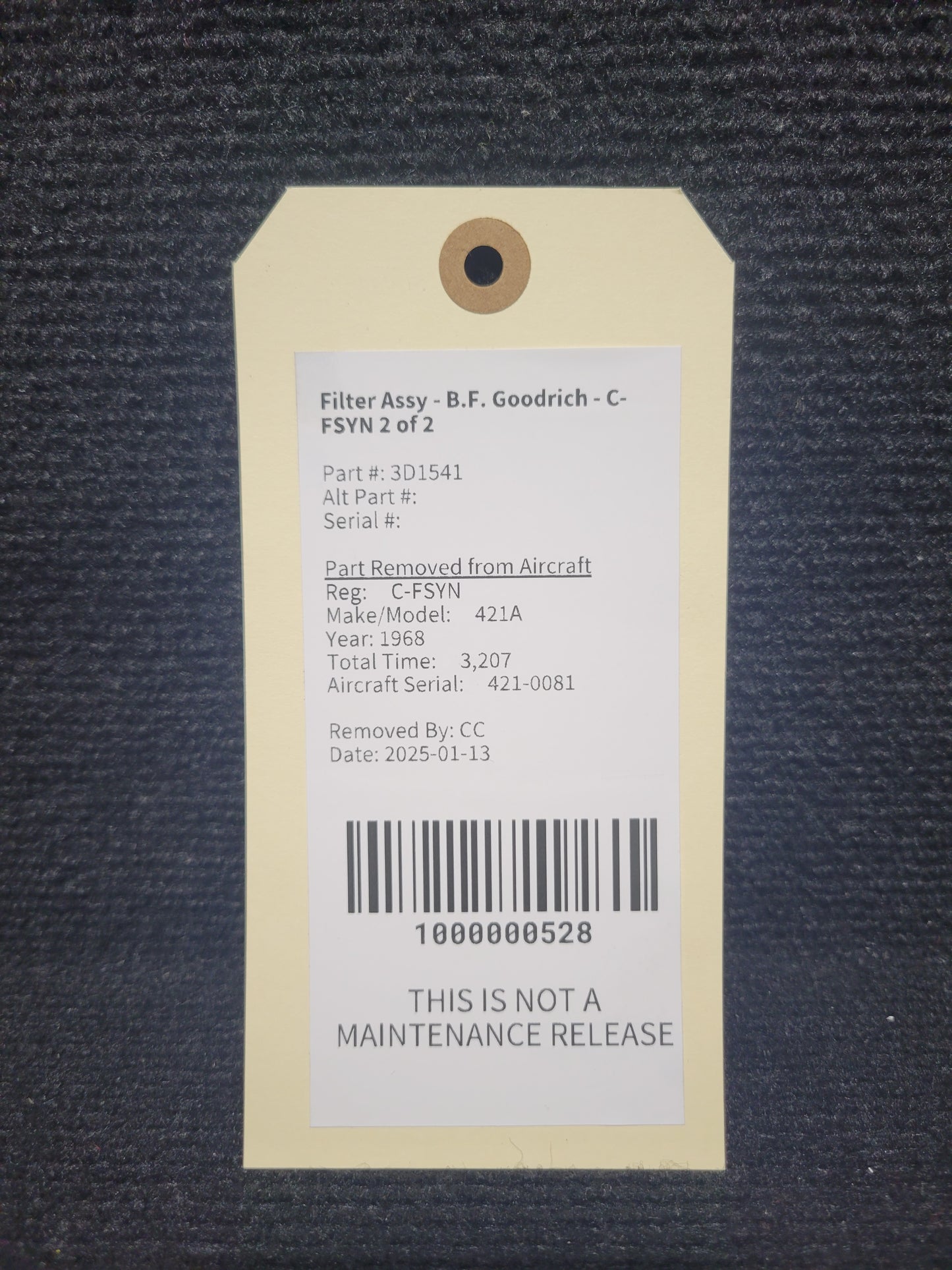 Filter Assy - B.F. Goodrich - C-FSYN 2 of 2