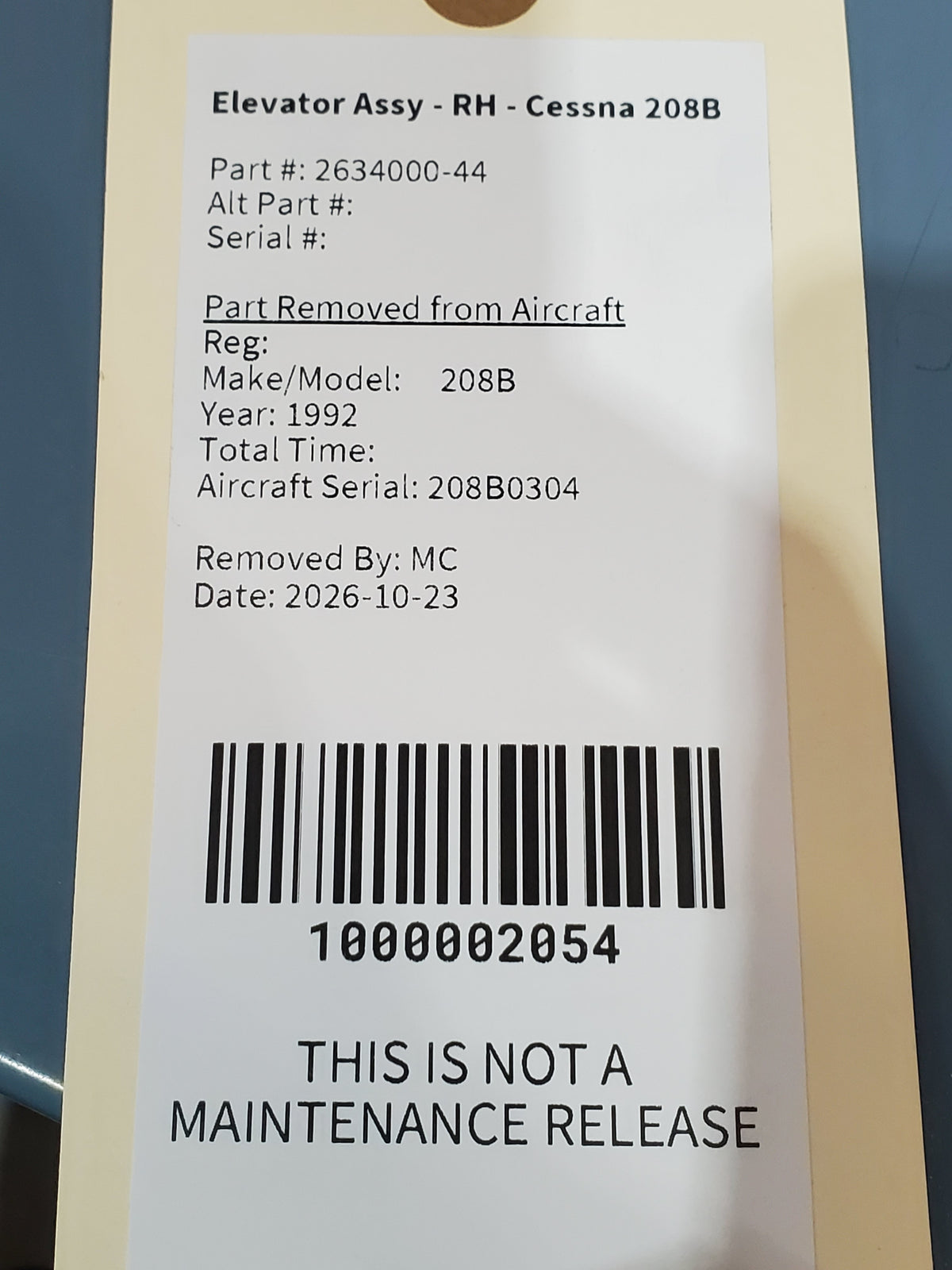 Elevator Assy - RH - Cessna 208B