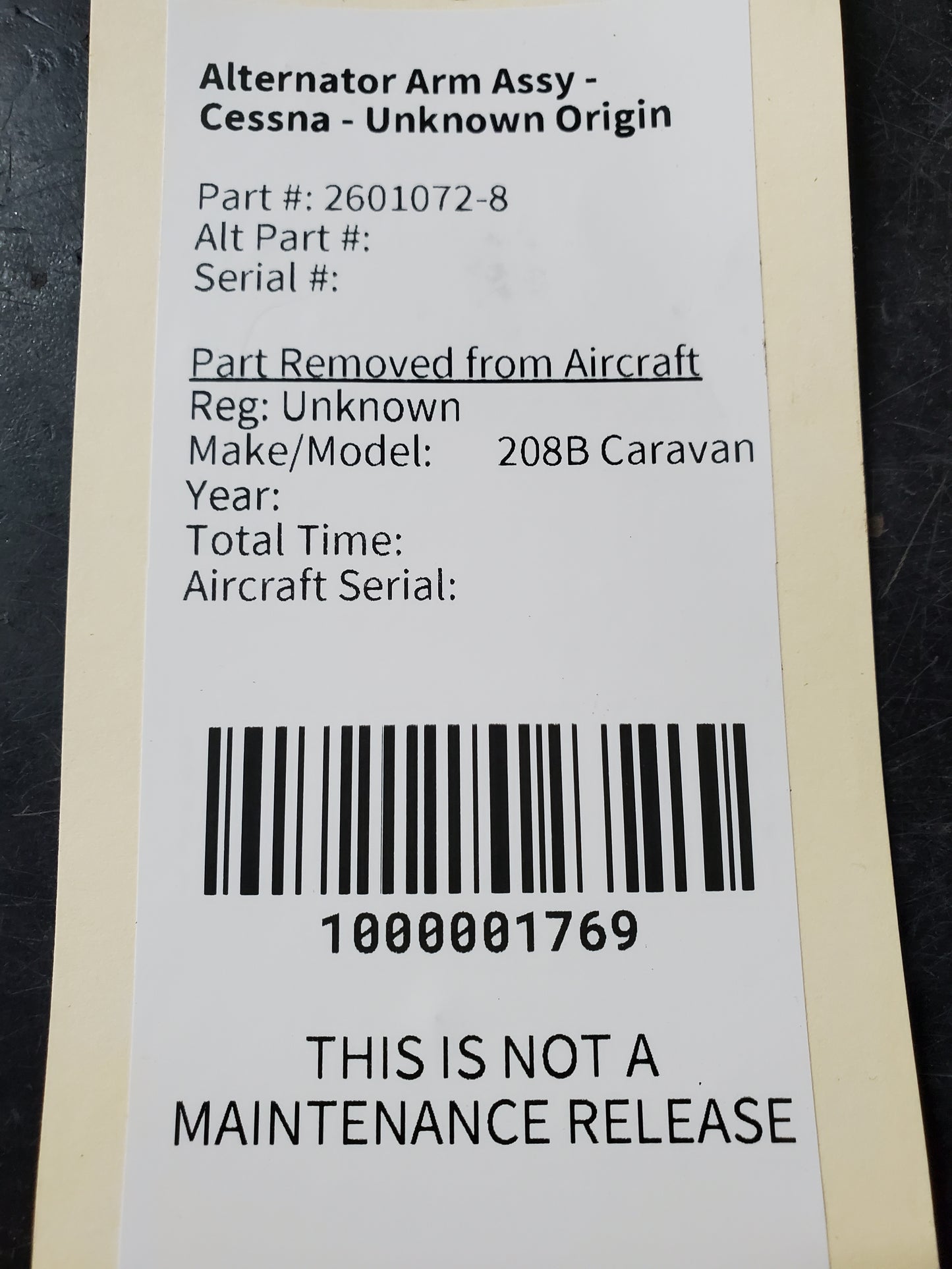 Alternator Arm Assy - Cessna - Unknown Origin