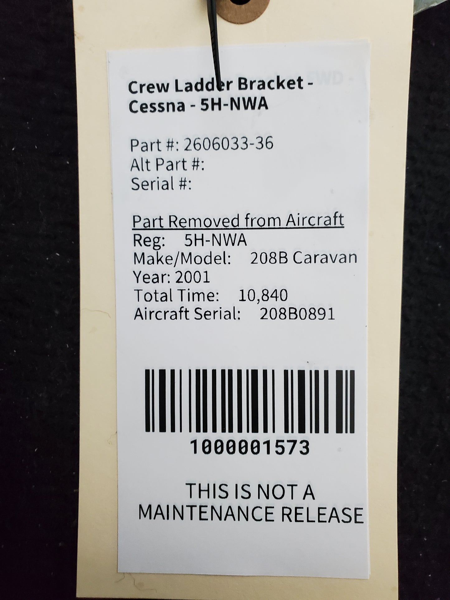 Crew Ladder Bracket - Cessna - 5H-NWA