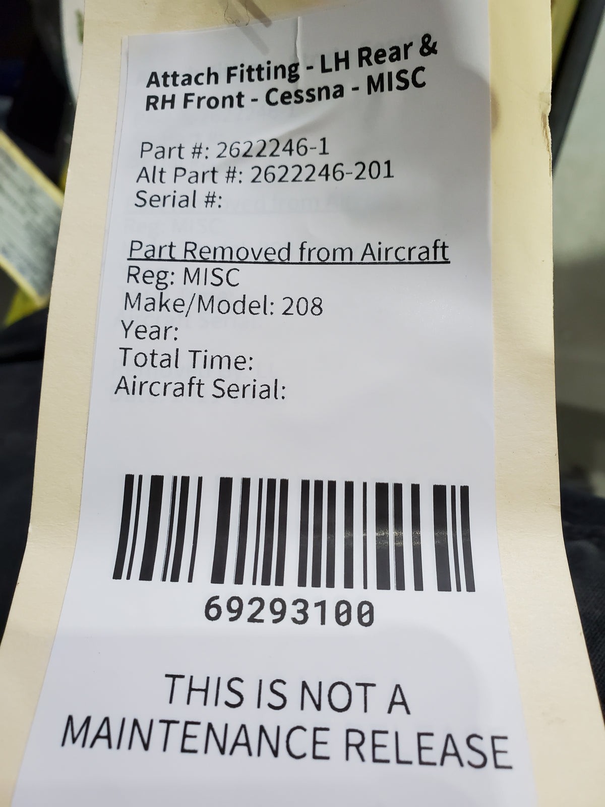Attach Fitting - LH Rear & RH Front - Cessna - MISC