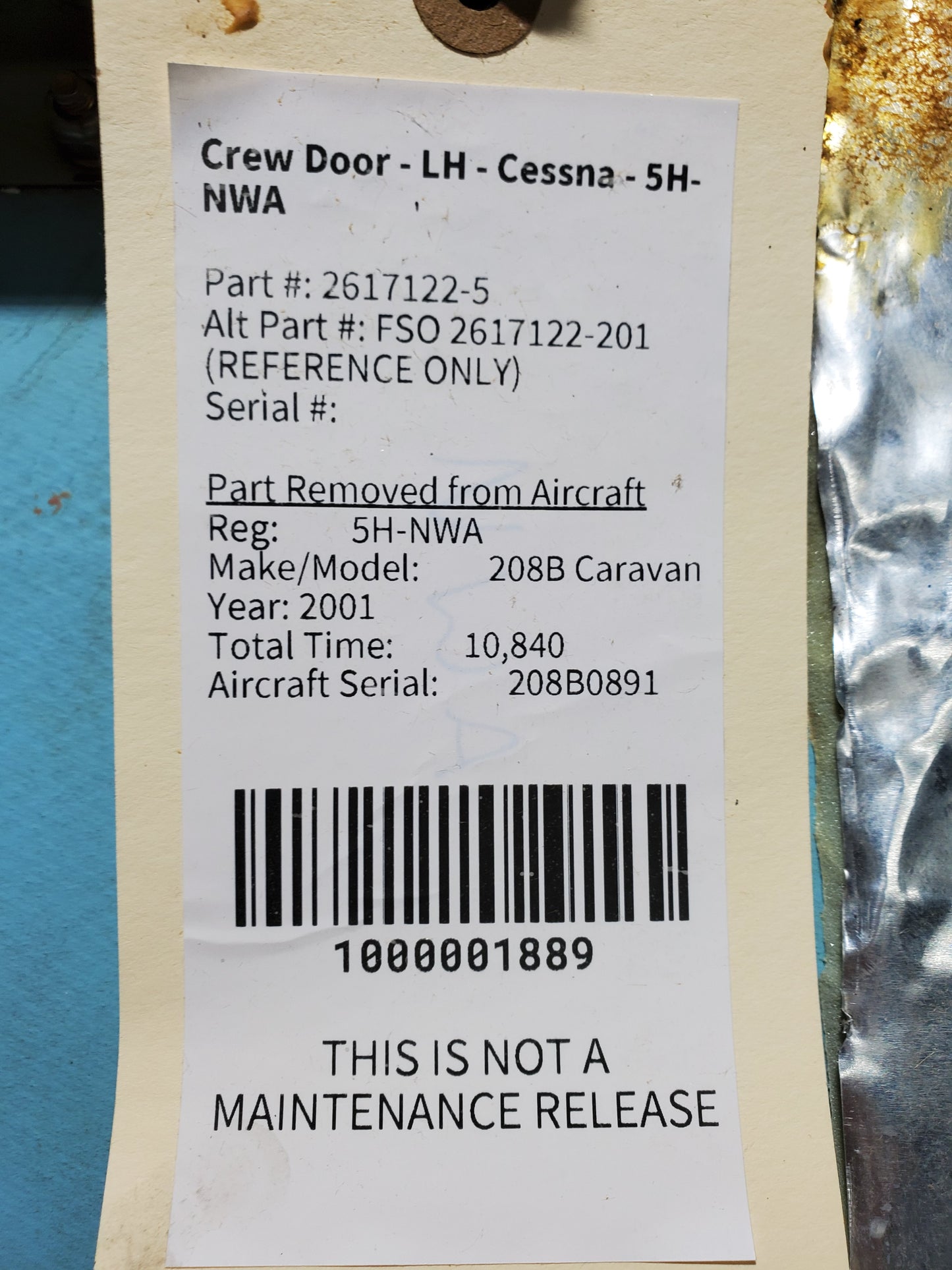 Crew Door - LH - Cessna - 5H-NWA