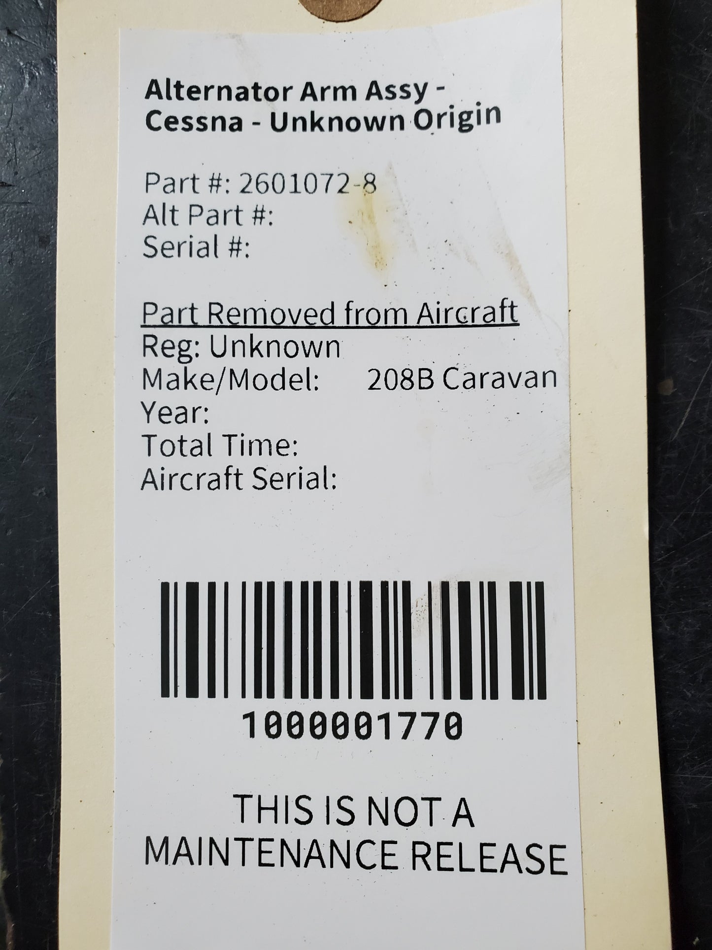 Alternator Arm Assy - Cessna - Unknown Origin