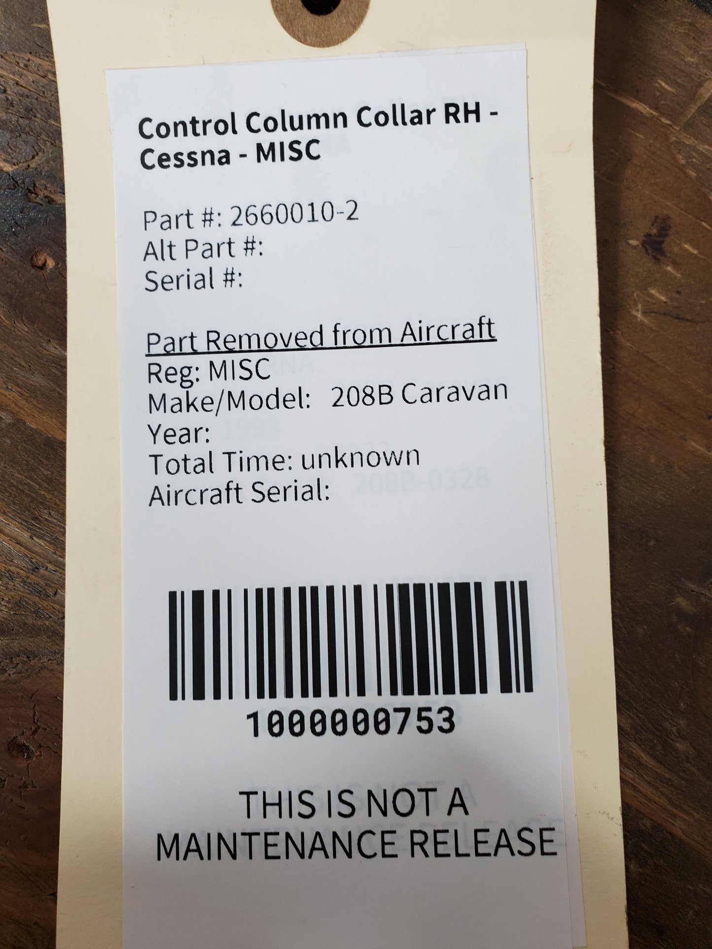 Control Column Collar RH - Cessna - MISC