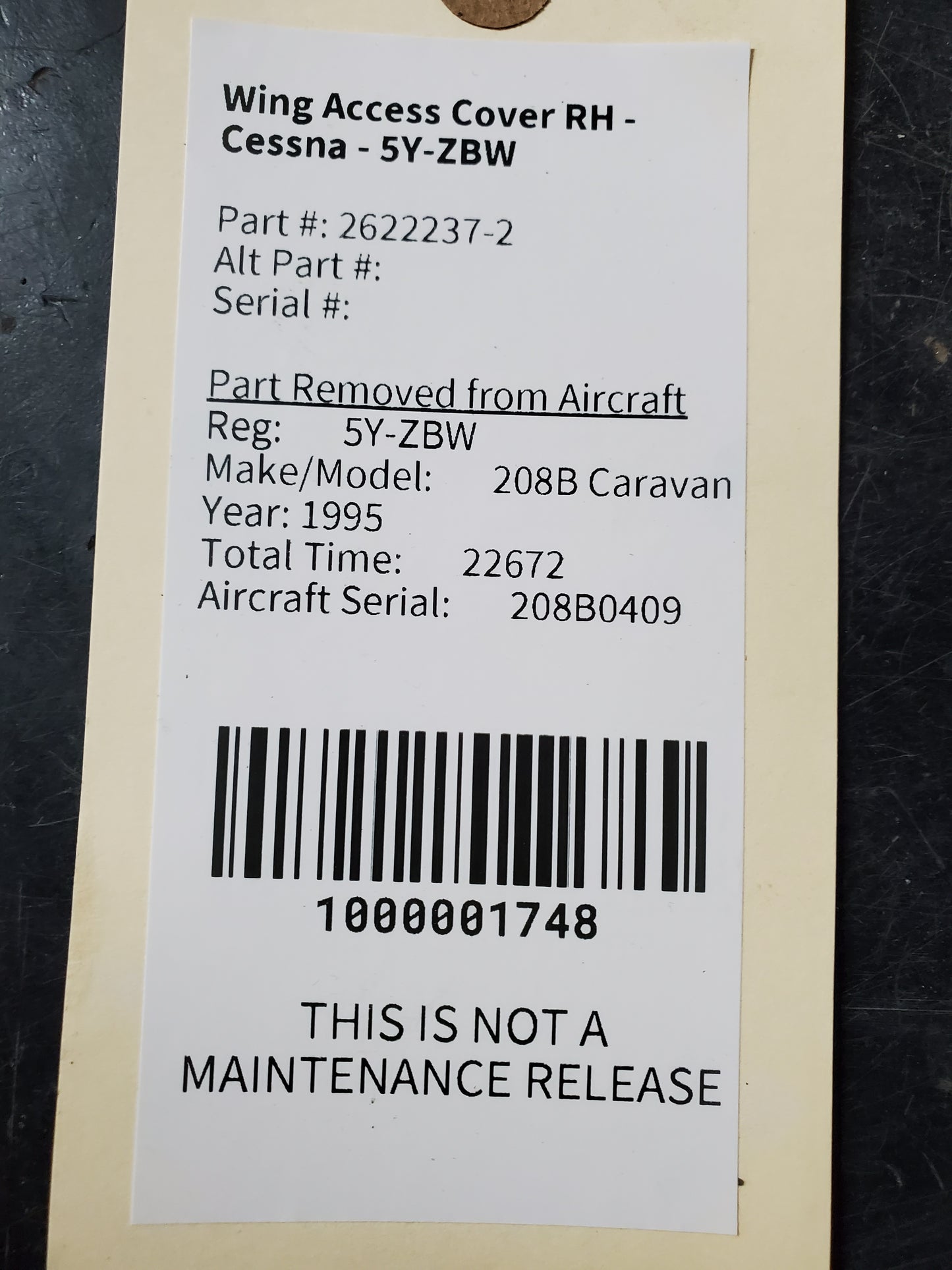 Wing Access Cover RH - Cessna - 5Y-ZBW
