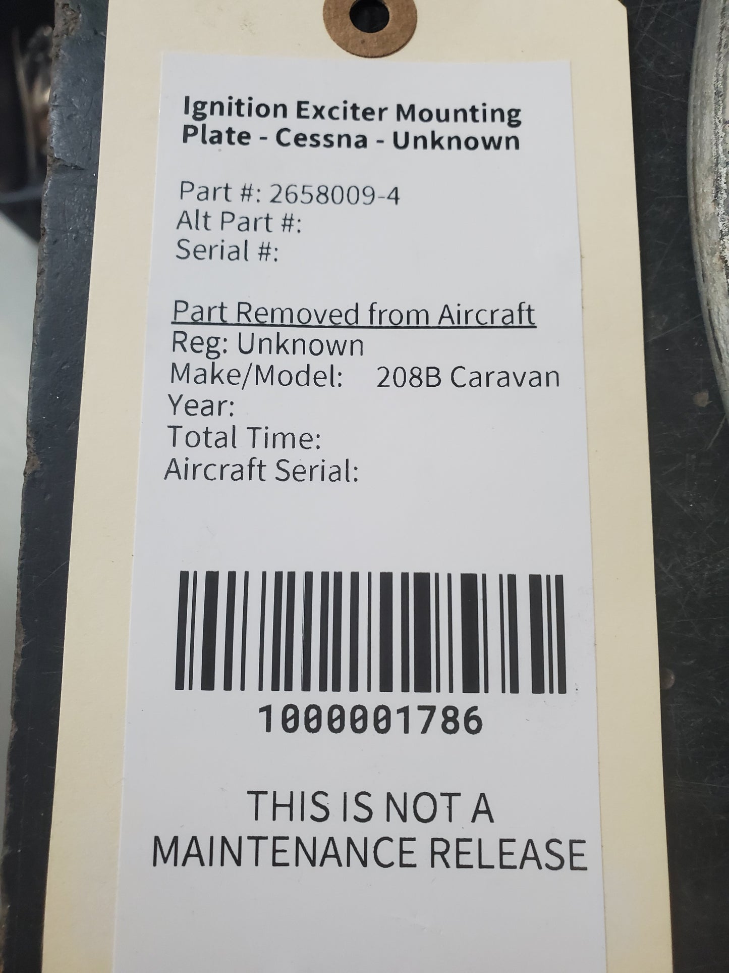 Ignition Exciter Mounting Plate - Cessna - Unknown