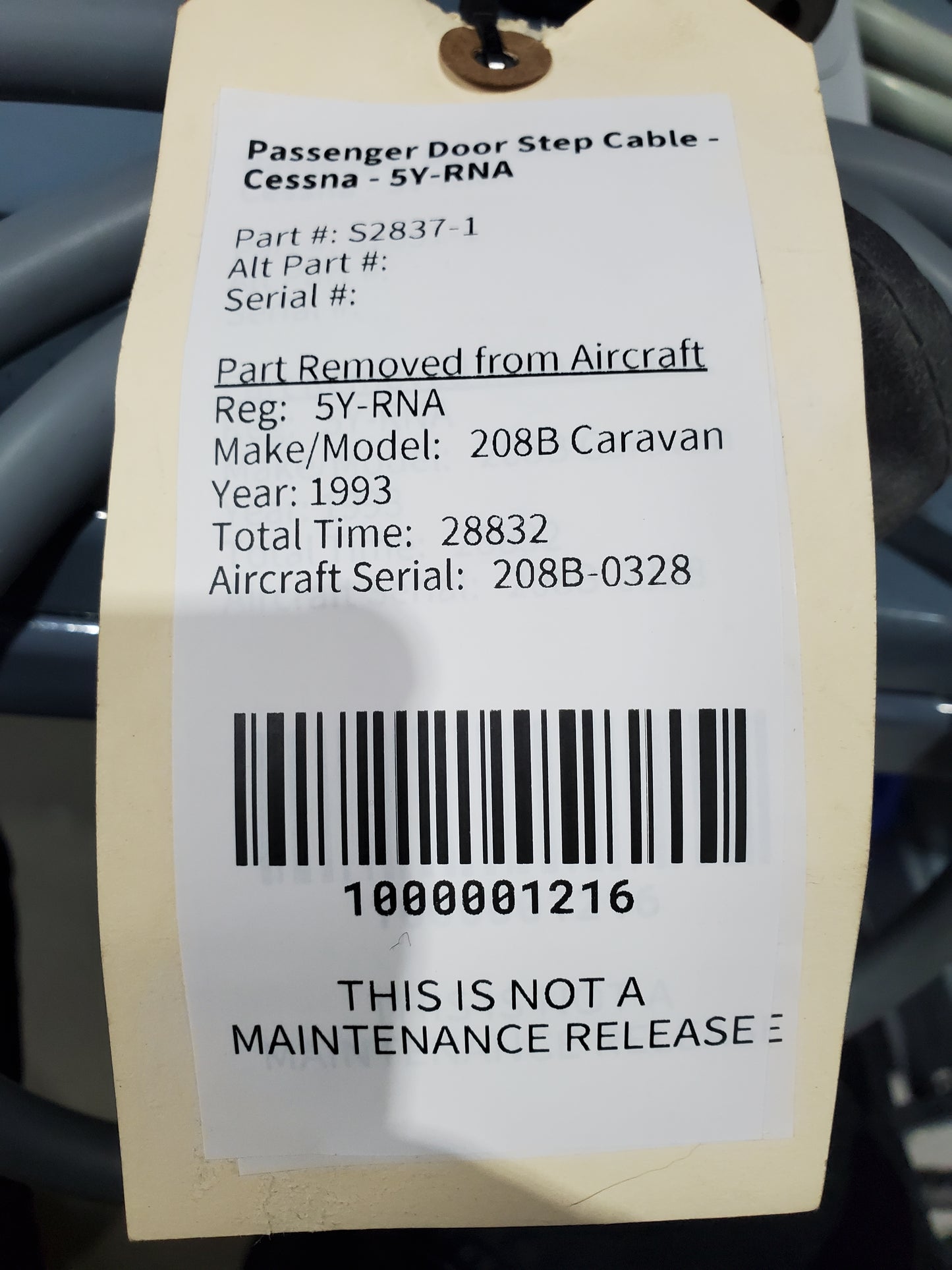 Passenger Door Step Cable - Cessna - 5Y-RNA