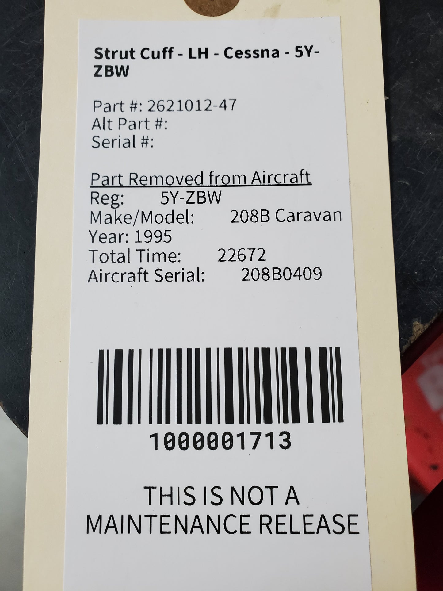 Strut Cuff - LH - Cessna - 5Y-ZBW