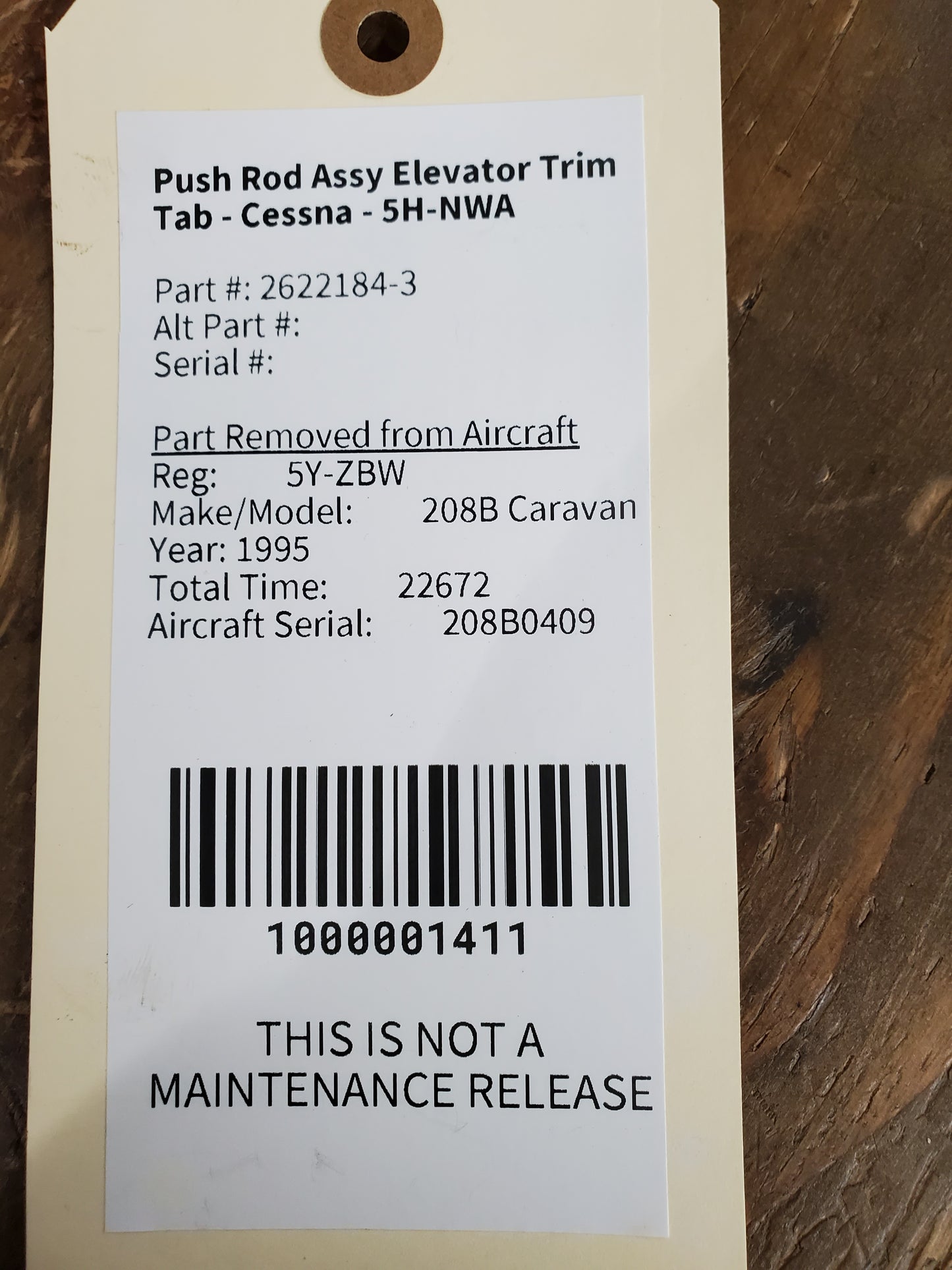 Push Rod Assy Elevator Trim Tab - Cessna - 5H-NWA