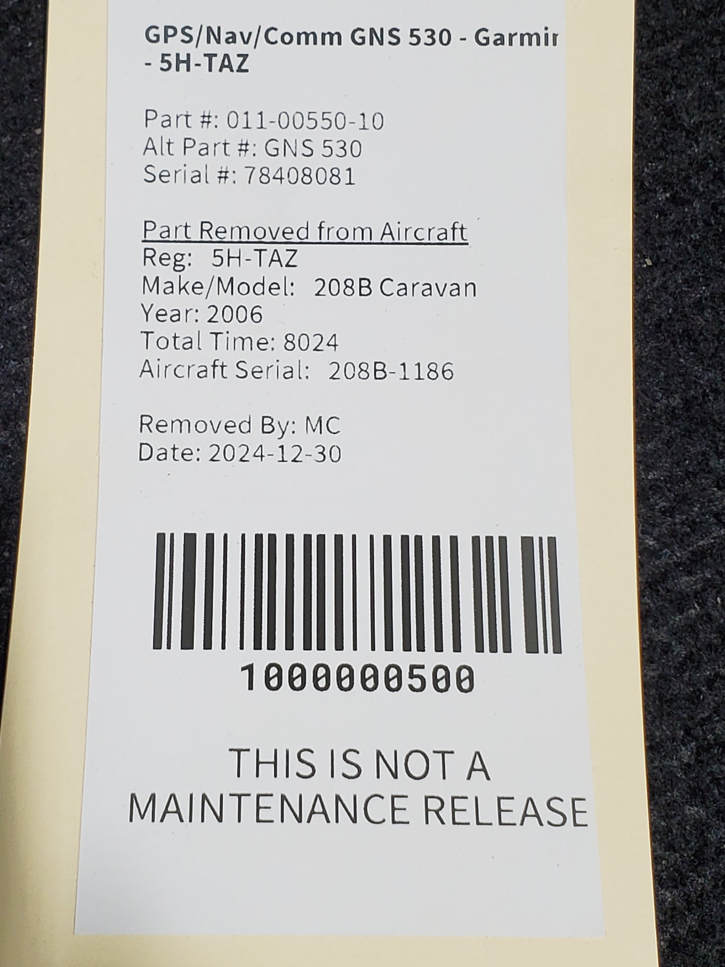 GPS/Nav/Comm GNS 530 - Garmin - 5H-TAZ