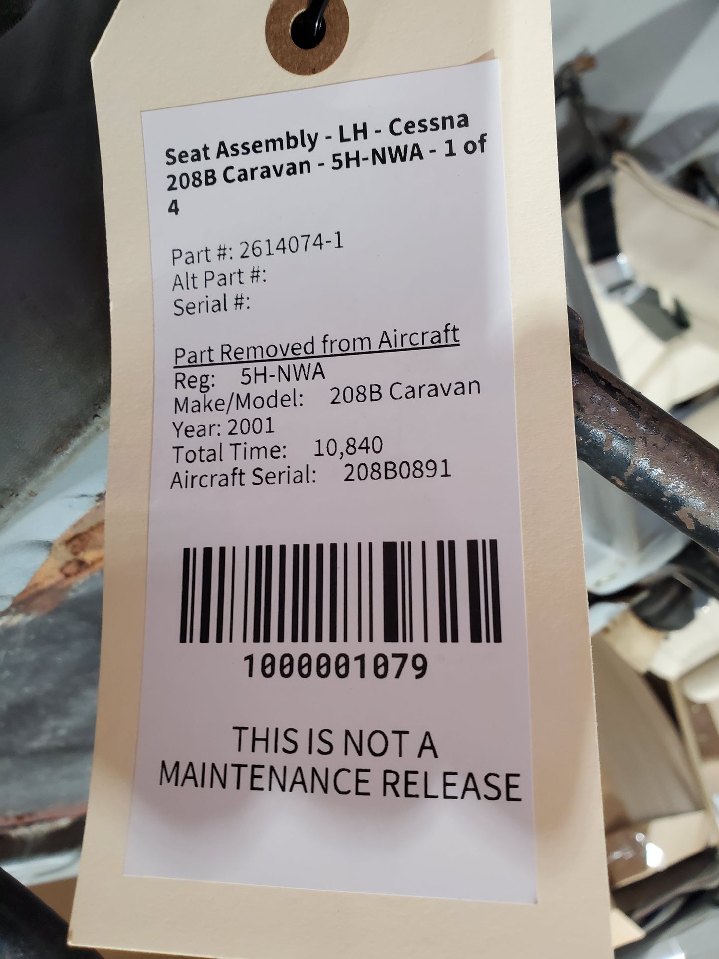 Seat Assembly - LH - Cessna 208B Caravan - 5H-NWA - 1 of 4