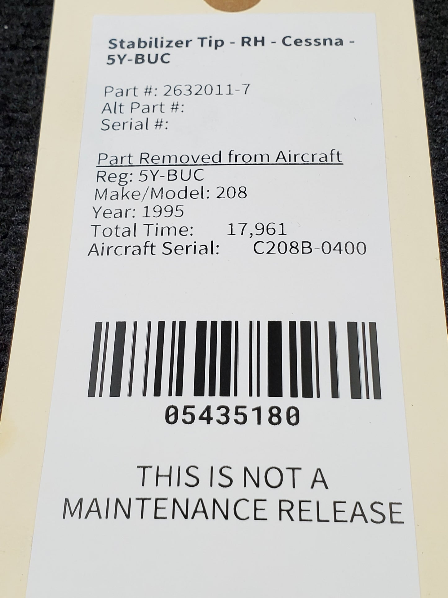 Stabilizer Tip - RH - Cessna - 5Y-BUC