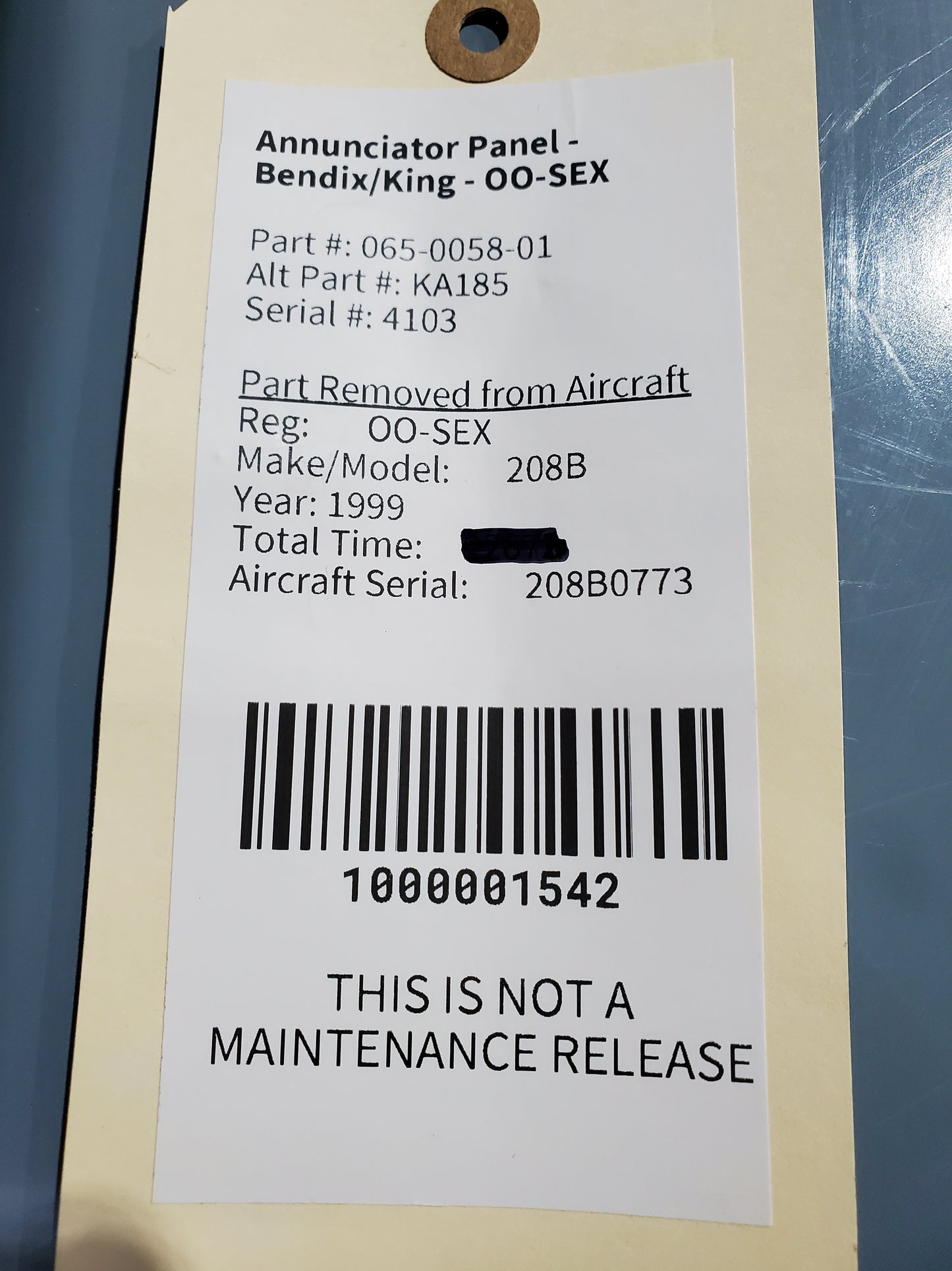 Annunciator Panel - Bendix/King - OO-SEX