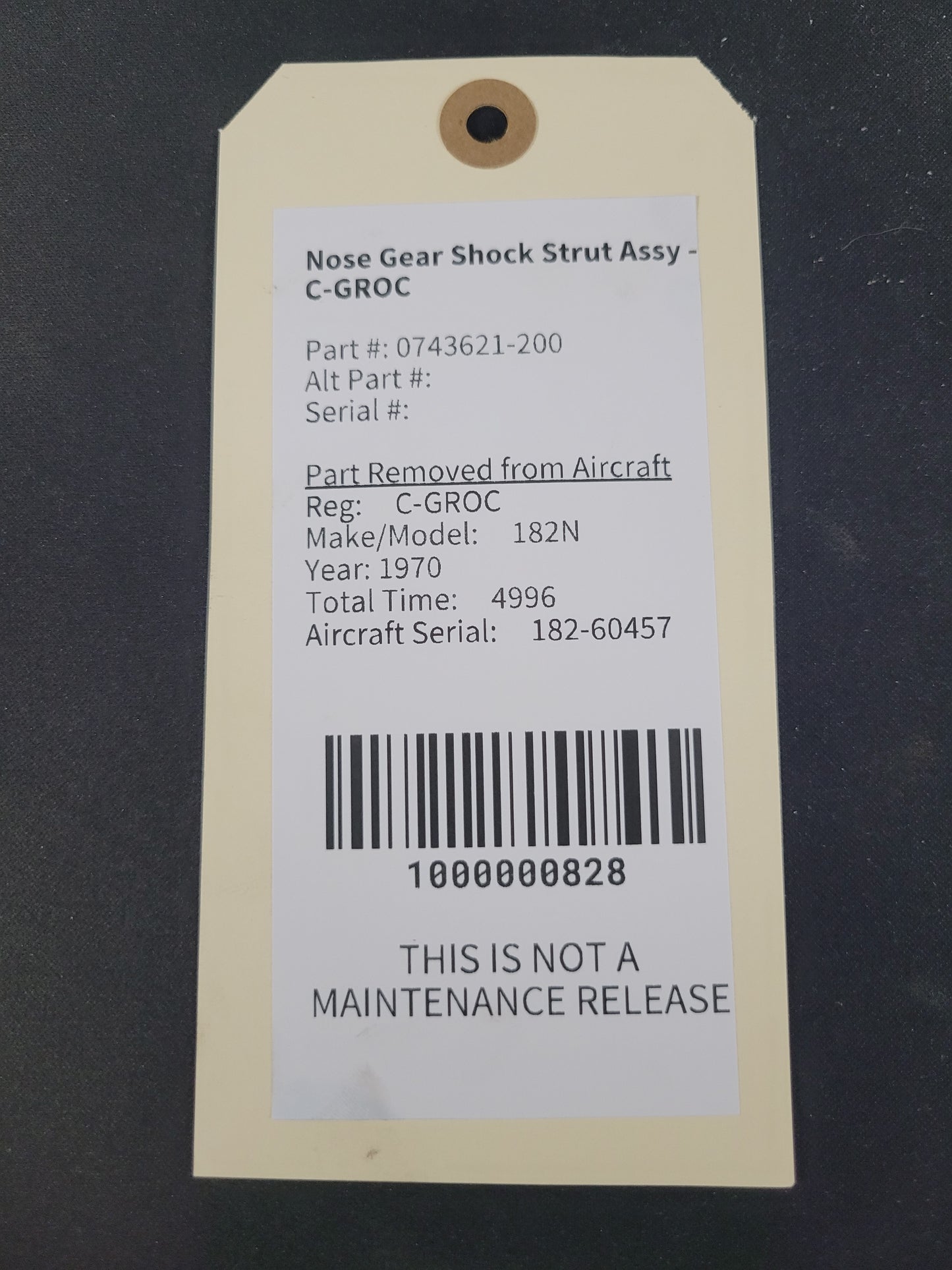 Nose Gear Shock Strut Assy - C-GROC