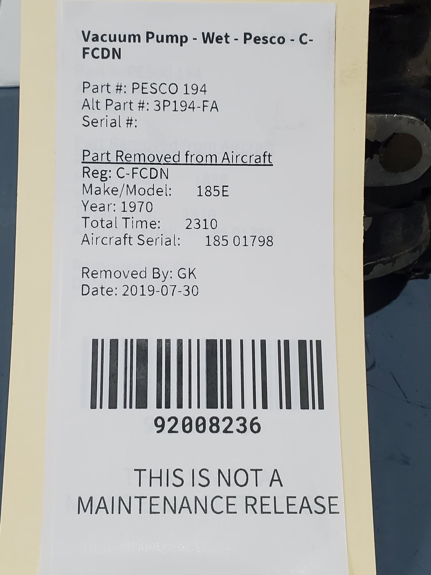 Vacuum Pump - Wet - C-FCDN