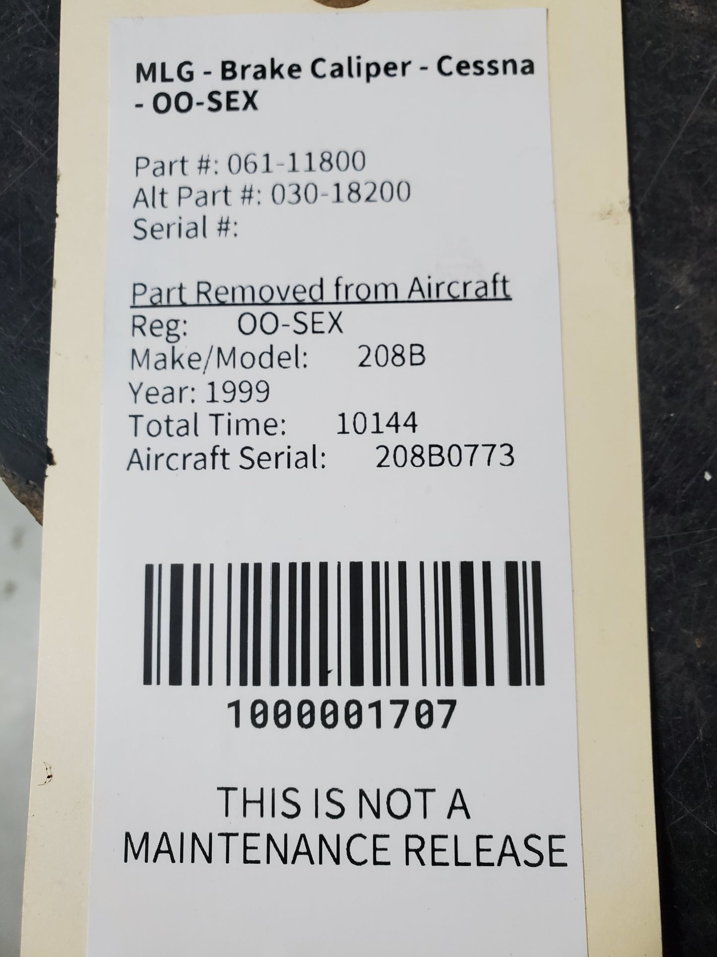 MLG - Brake Caliper - Cessna - OO-SEX