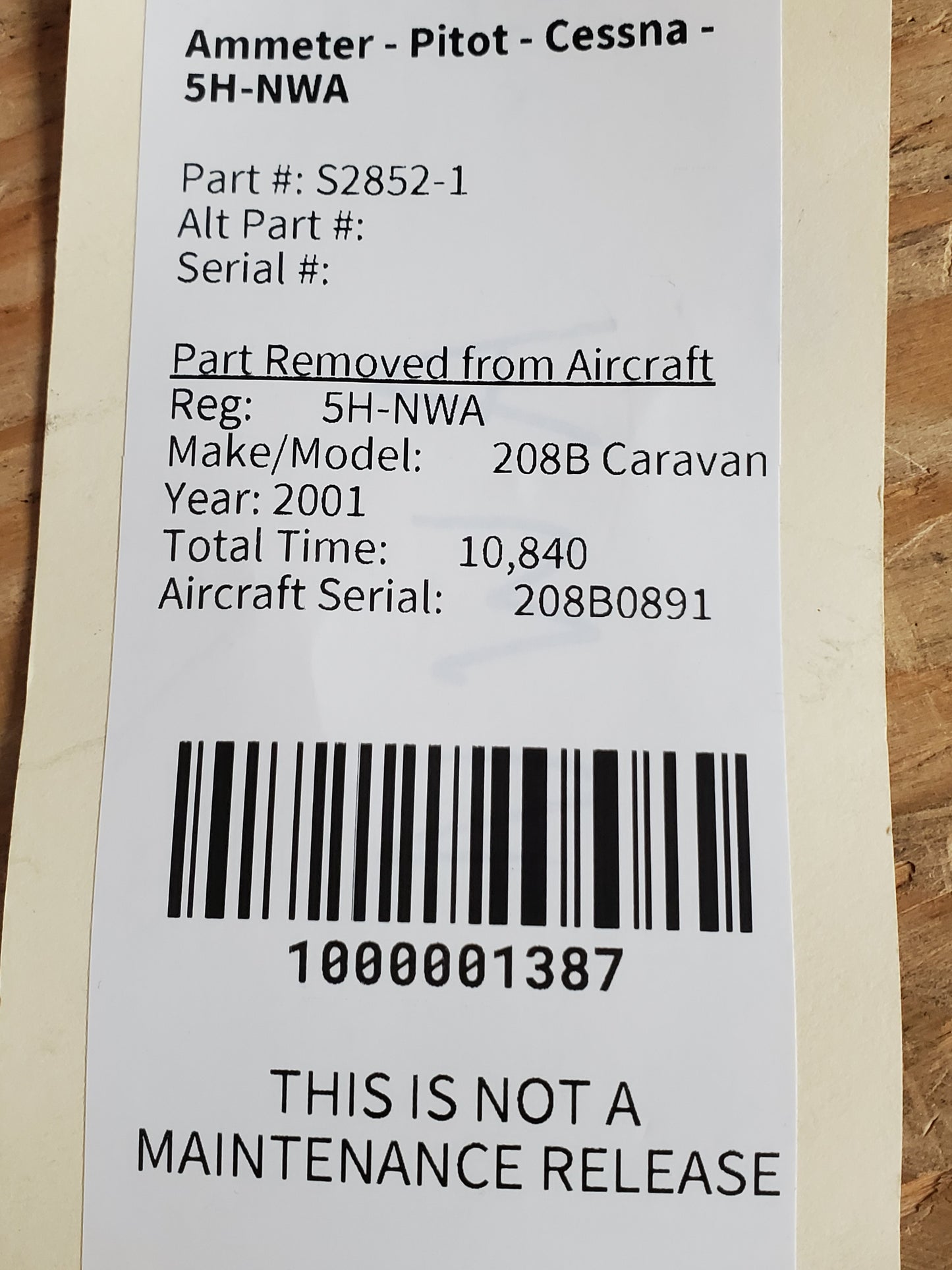 Ammeter - Pitot - Cessna - 5H-NWA