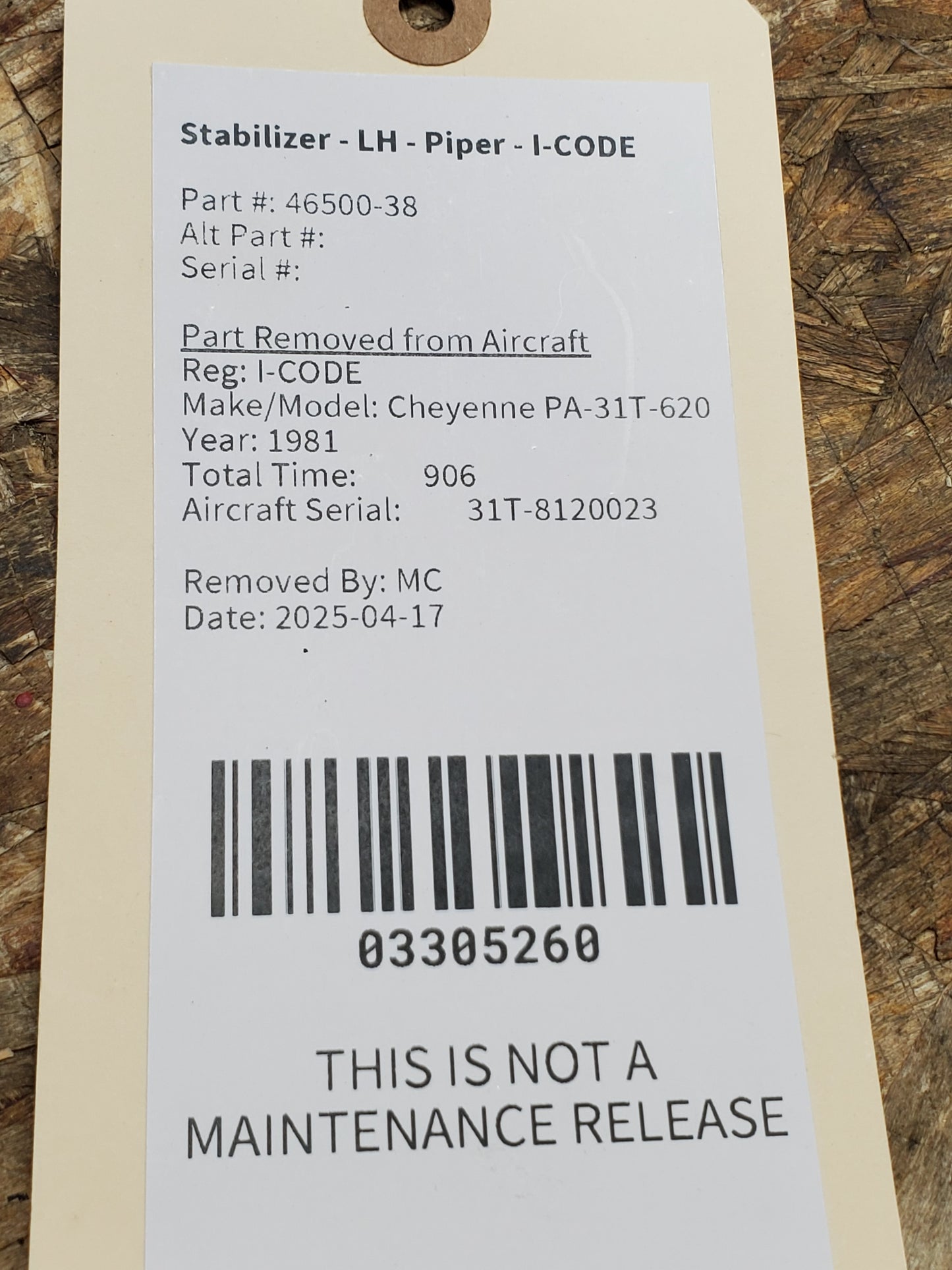 Stabilizer - LH - Piper - I-CODE