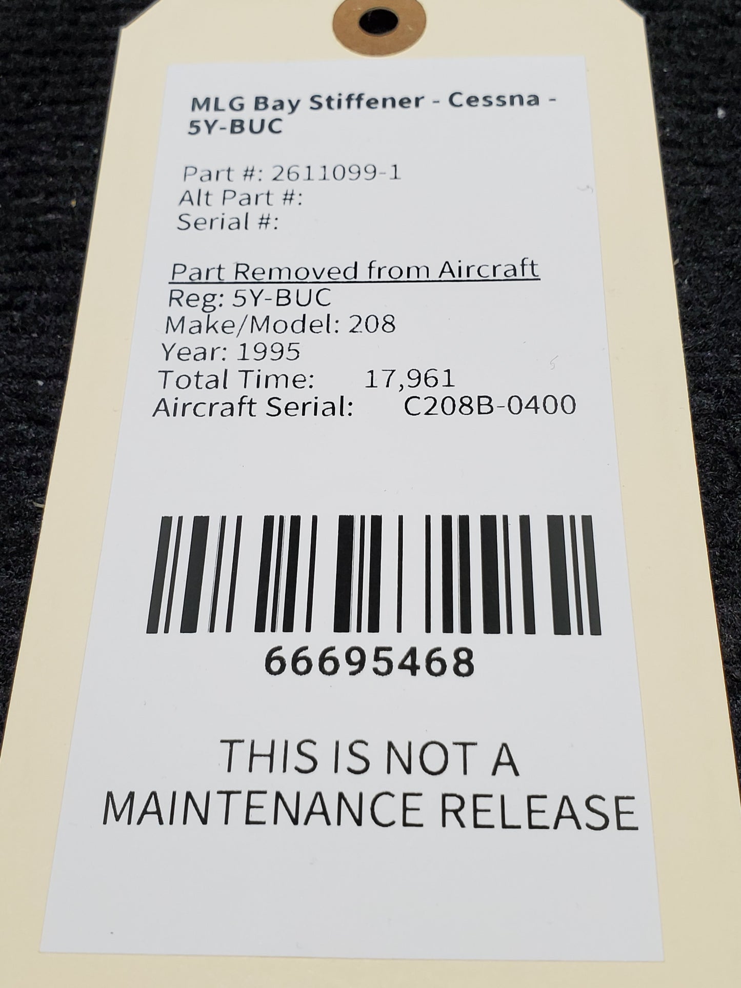 MLG Bay Stiffener - Cessna - 5Y-BUC