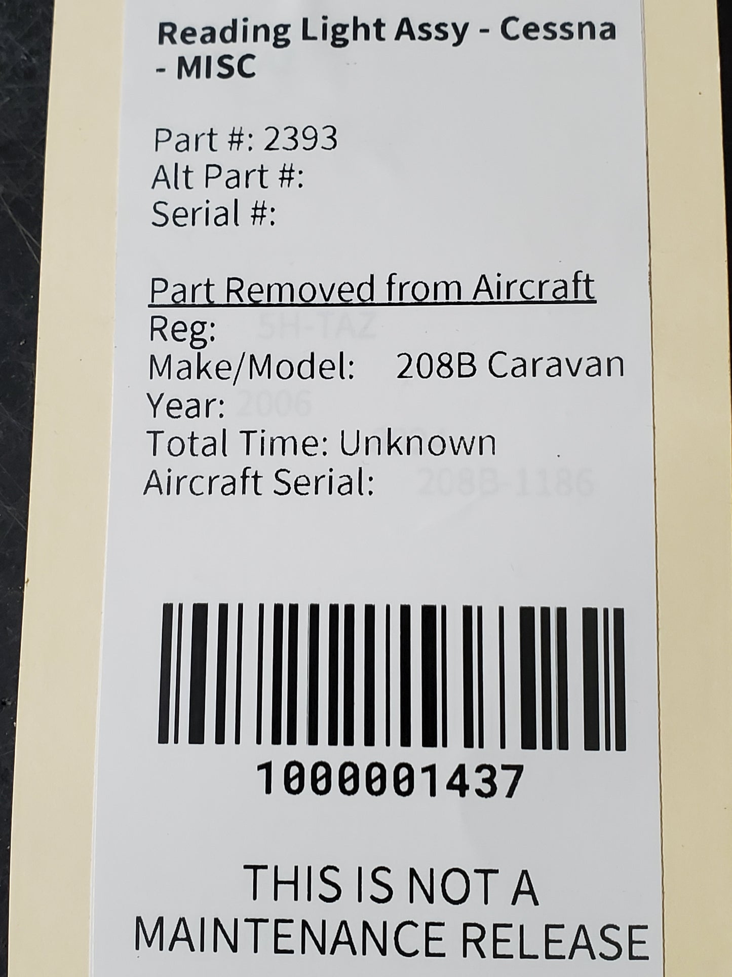 Reading Light Assy - Cessna - MISC
