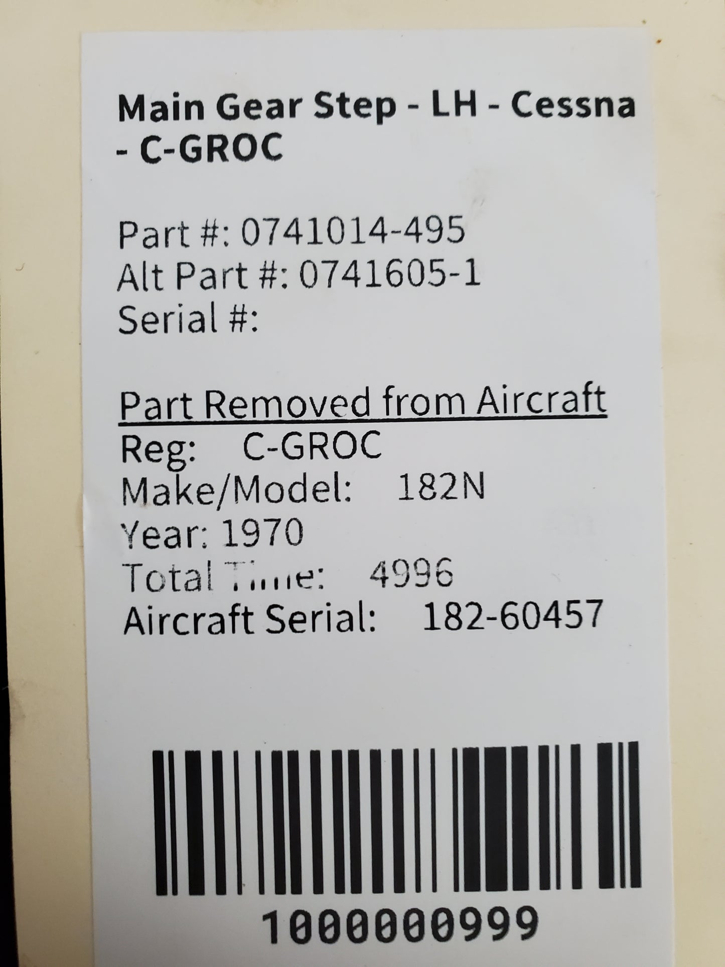 Main Gear Step - LH - Cessna - C-GROC