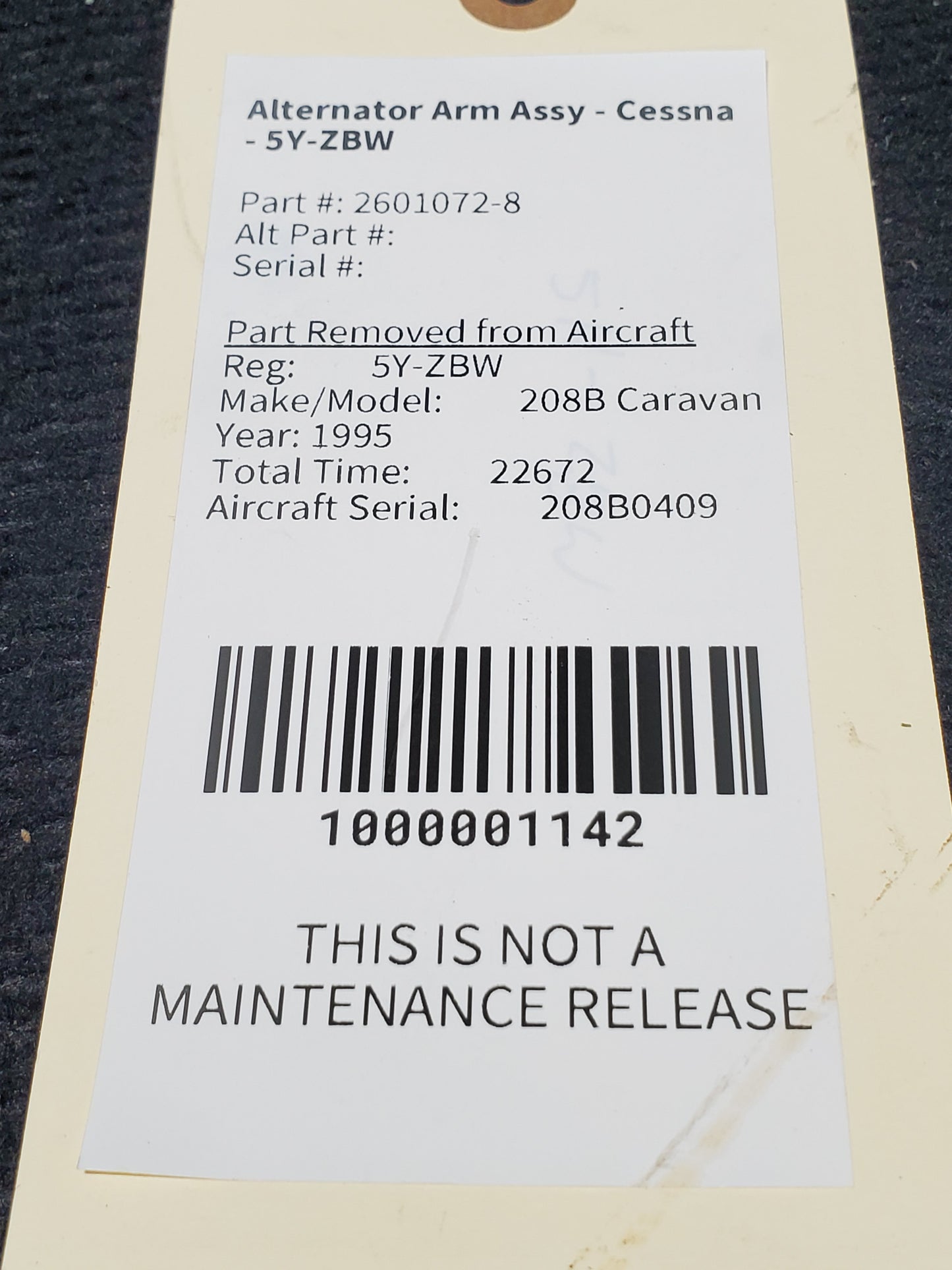 Alternator Arm Assy - Cessna - 5Y-ZBW
