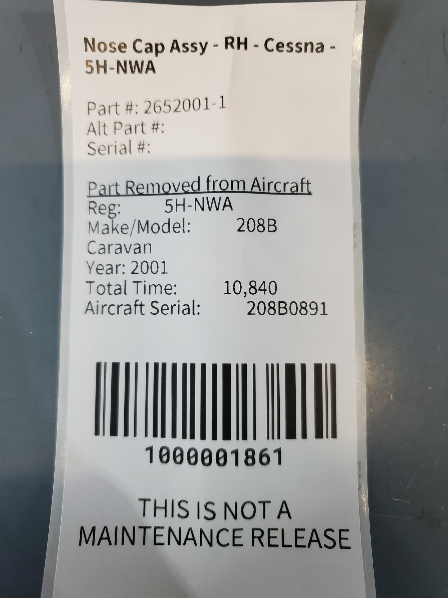 Nose Cap Assy - RH - Cessna - 5H-NWA