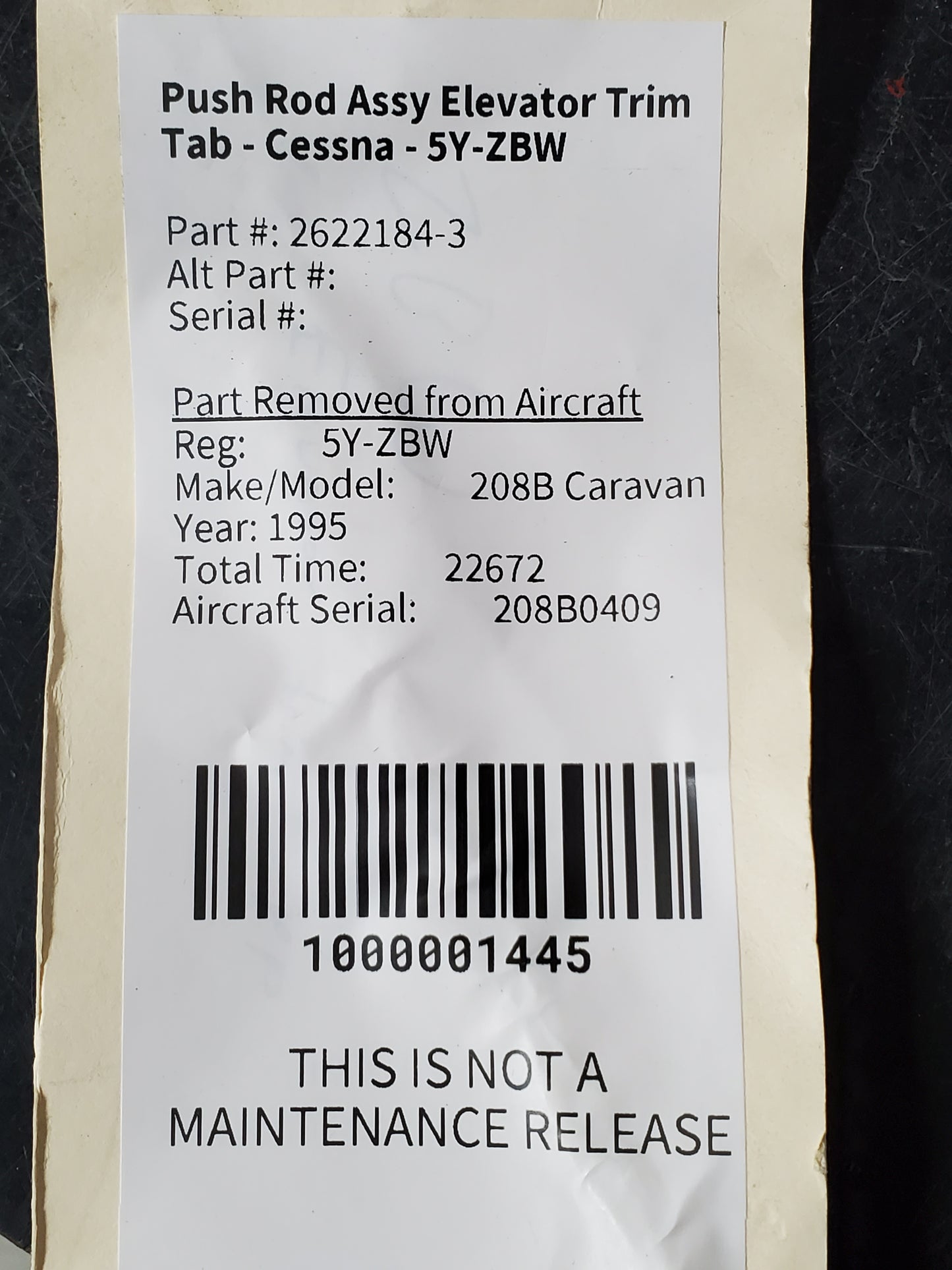 Push Rod Assy Elevator Trim Tab - Cessna - 5Y-ZBW