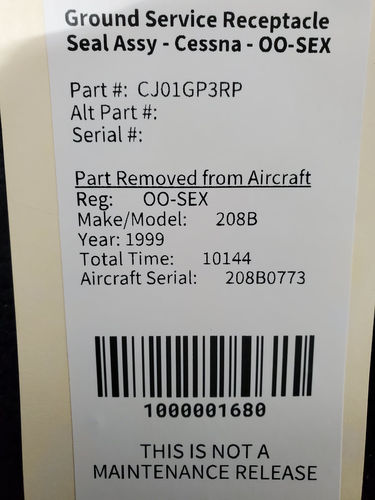 Ground Service Receptacle Seal Assy - Cessna - OO-SEX