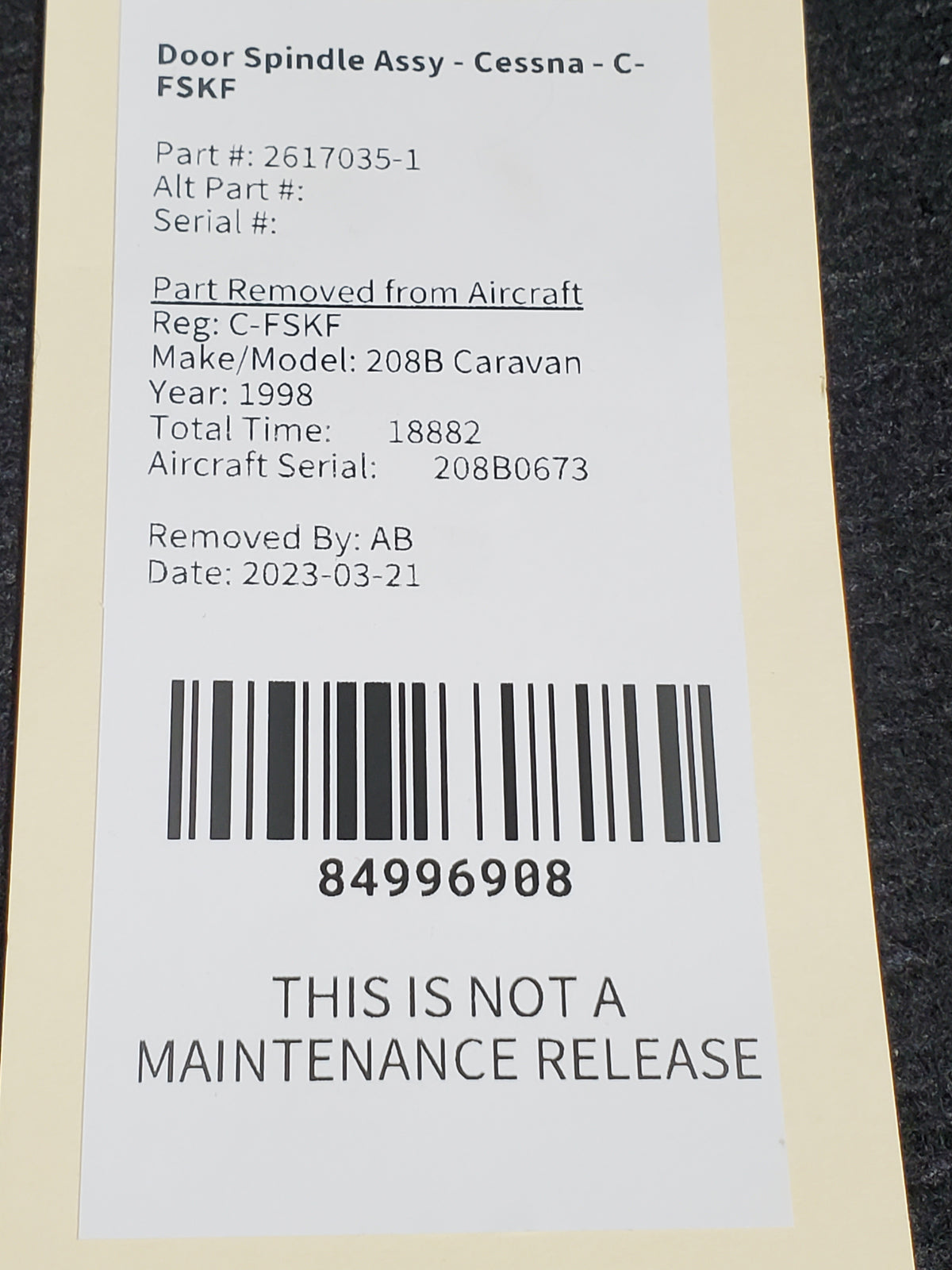 Door Spindle Assy - Cessna - C-MISC