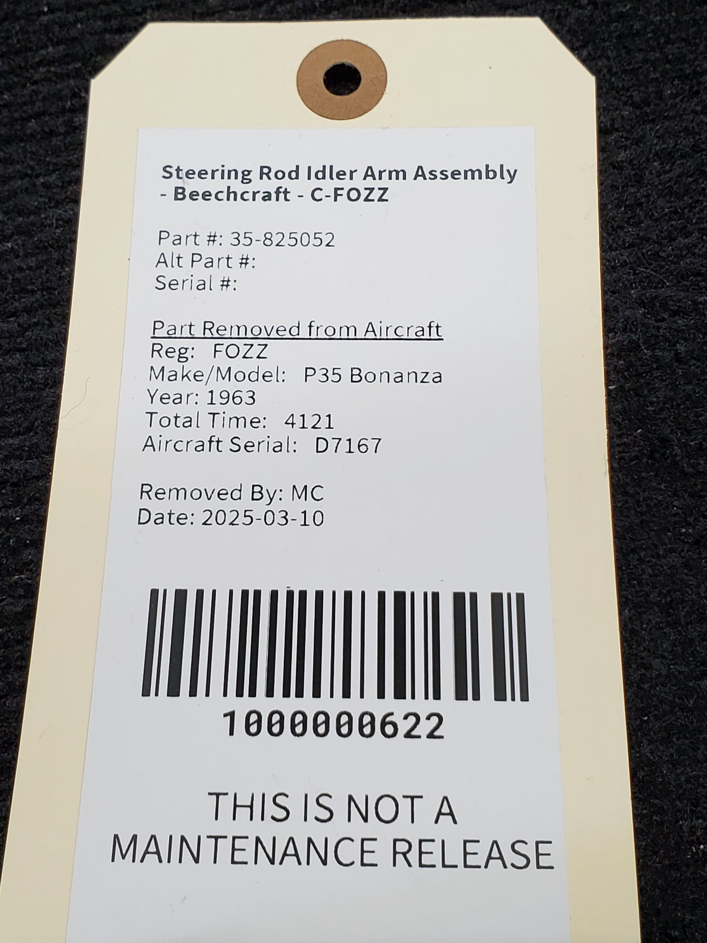 Steering Rod Idler Arm Assembly - Beechcraft - C-FOZZ