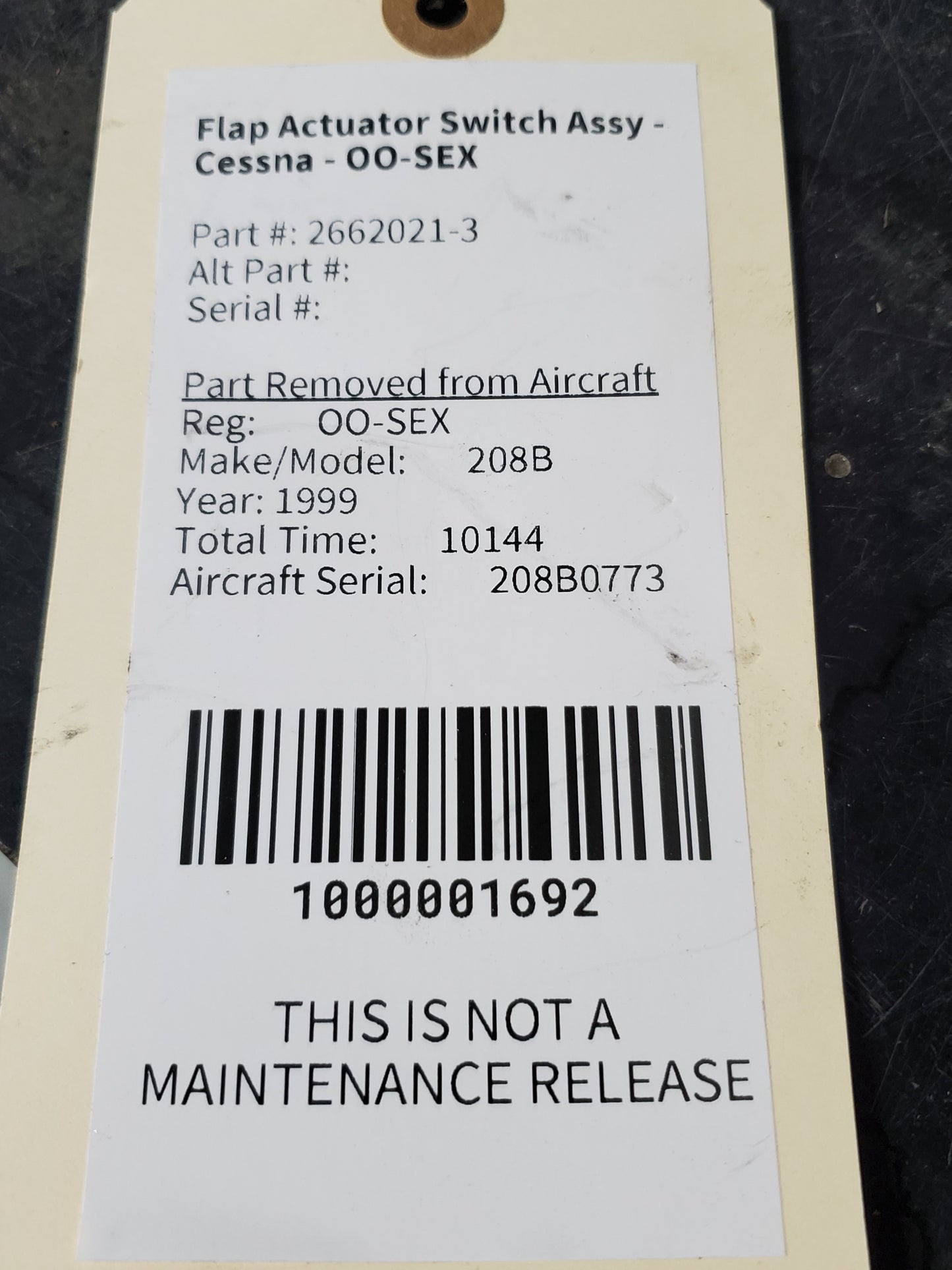 Flap Actuator Switch Assy - Cessna - OO-SEX