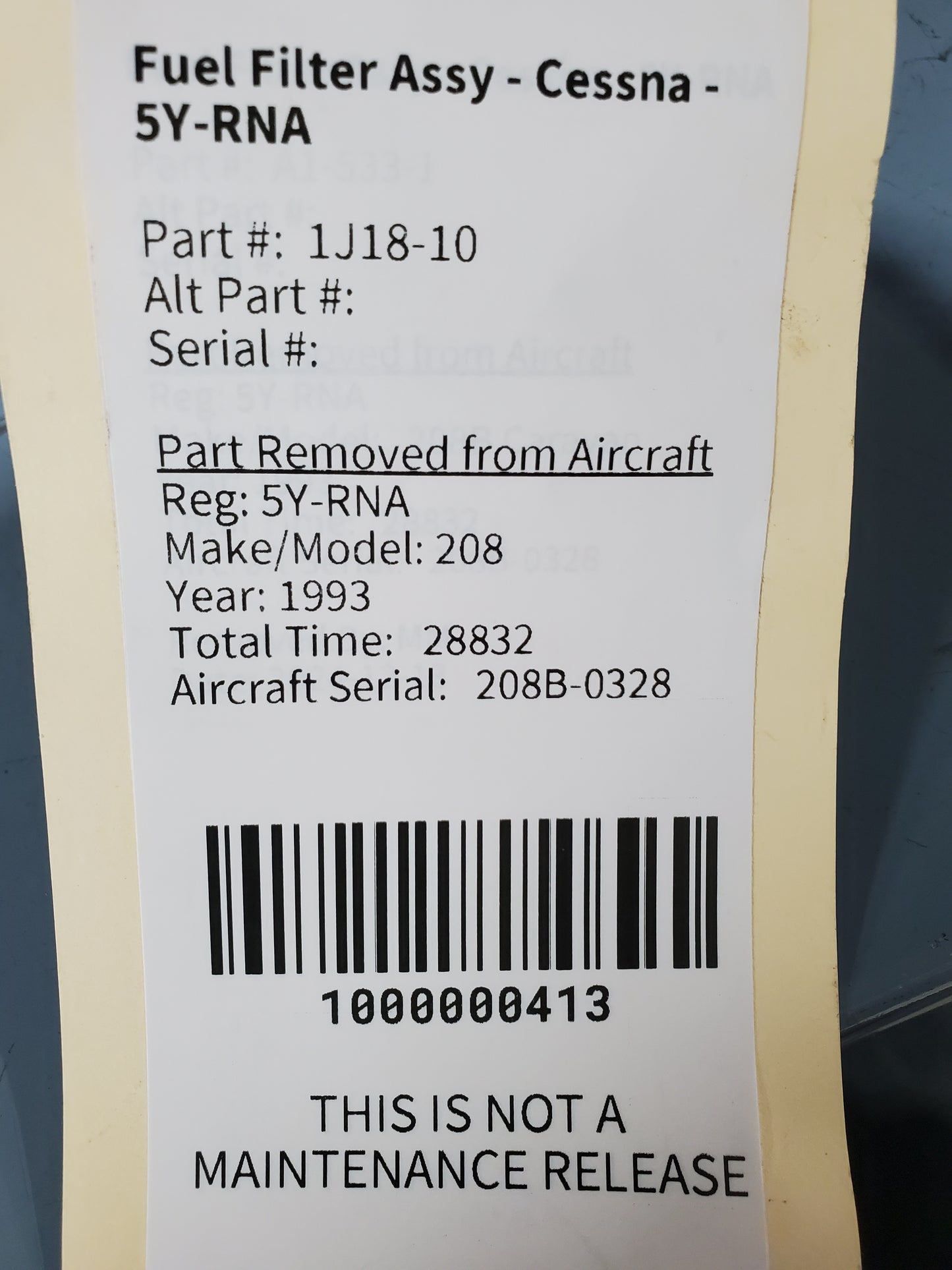 Fuel Filter Assy - Cessna - 5Y-RNA