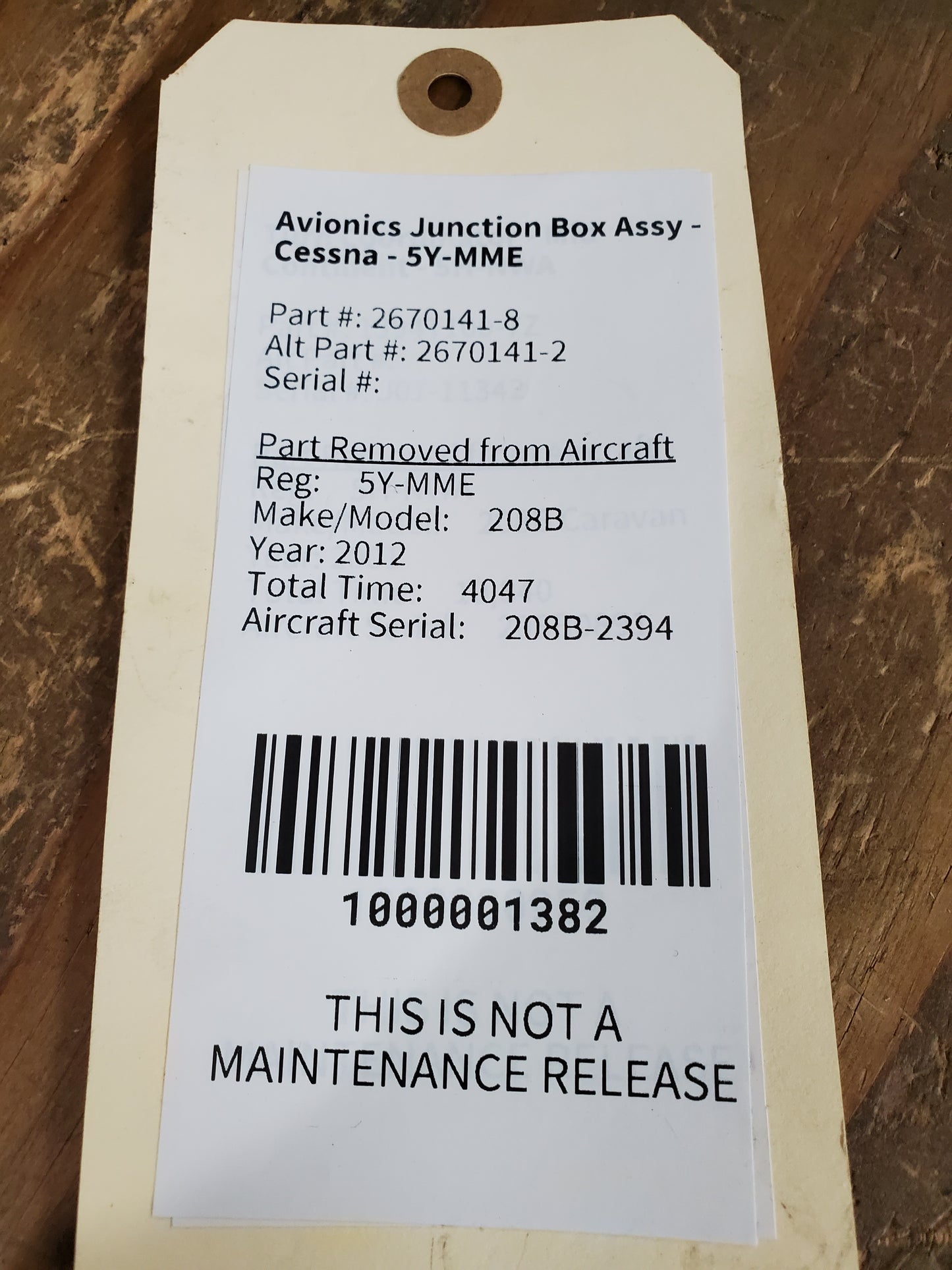 Avionics Junction Box Assy - Cessna - 5Y-MME