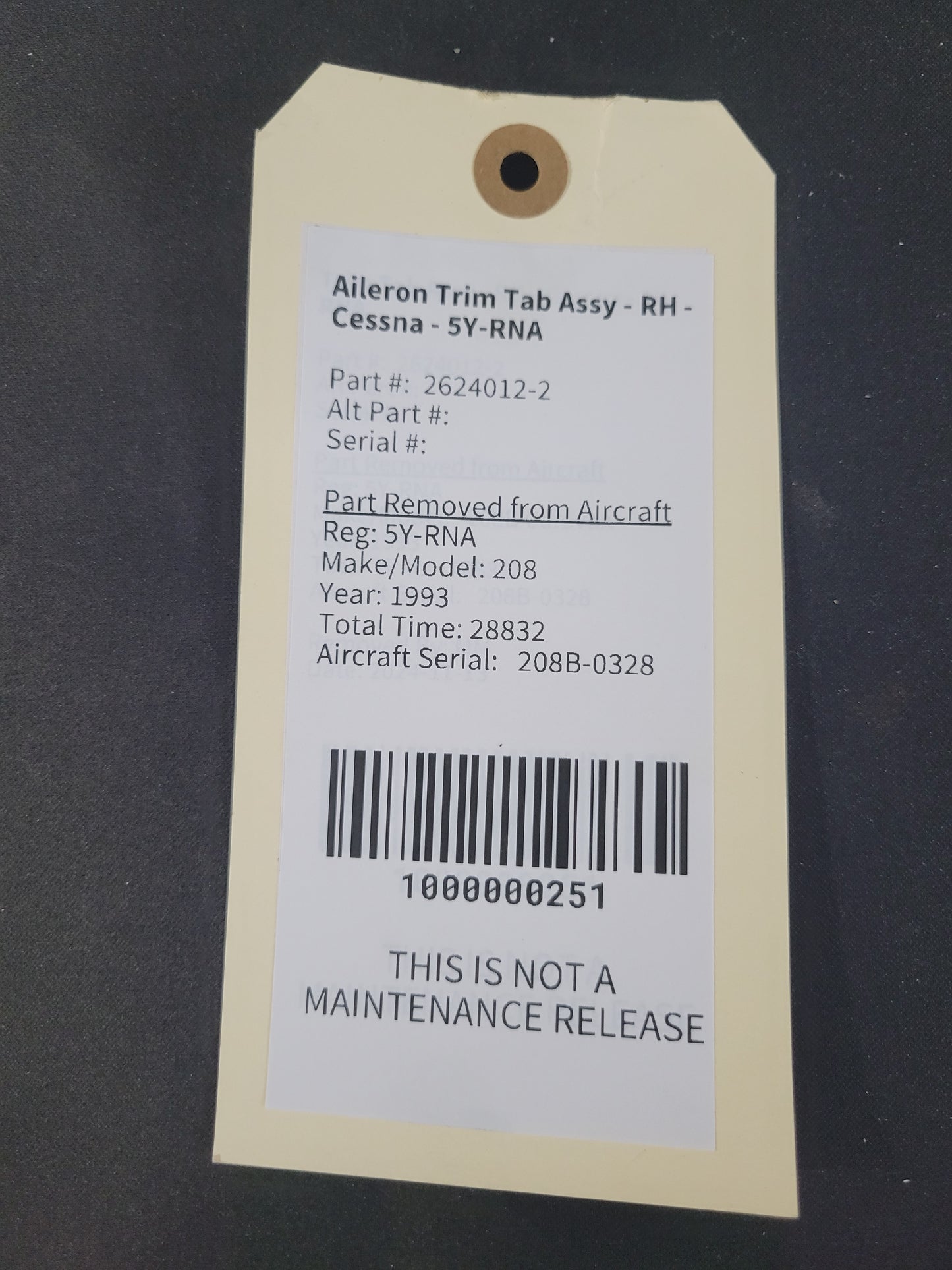 Aileron Trim Tab Assy - RH - Cessna - 5Y-RNA
