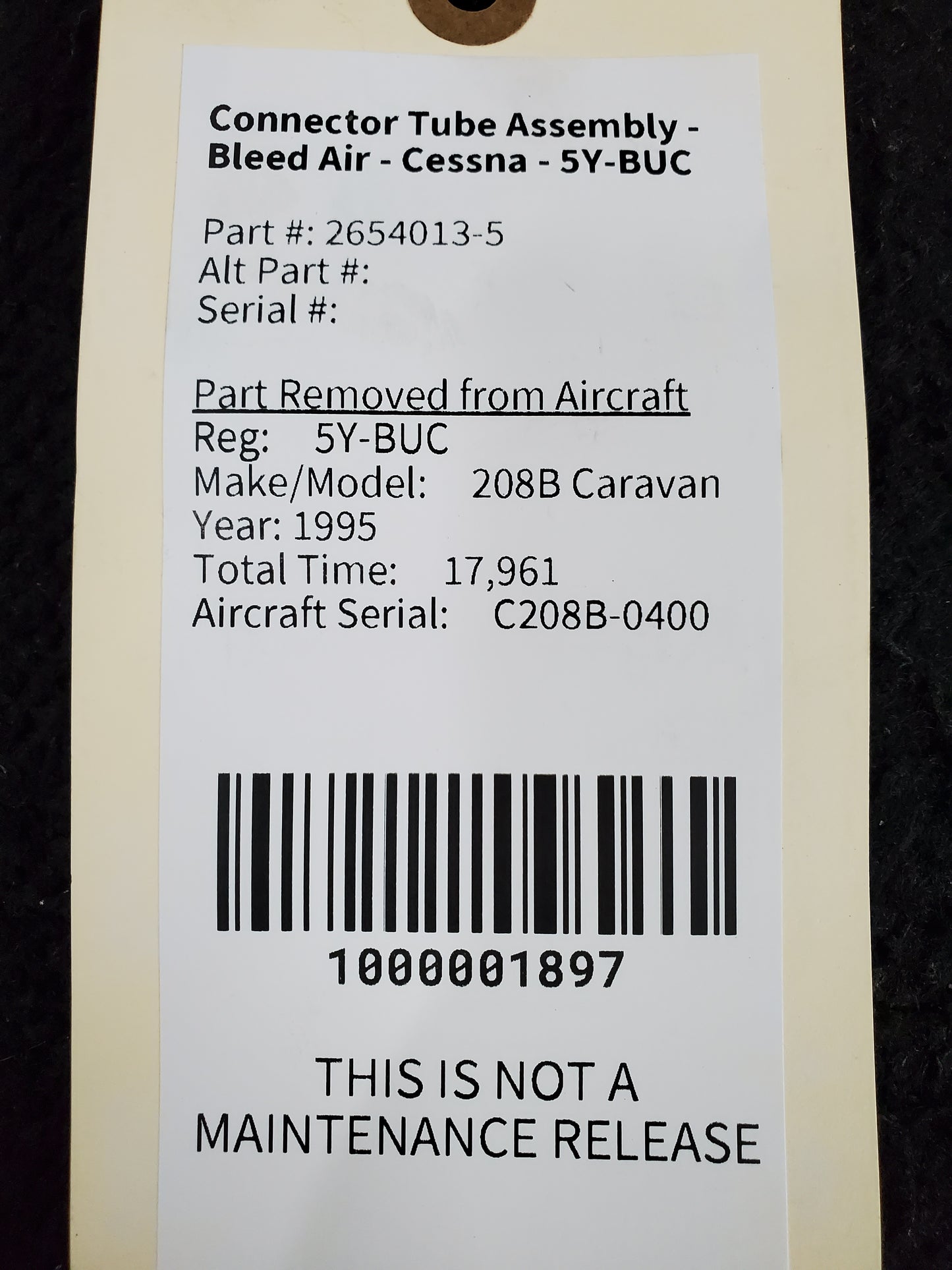 Connector Tube Assembly - Bleed Air - Cessna - 5Y-BUC