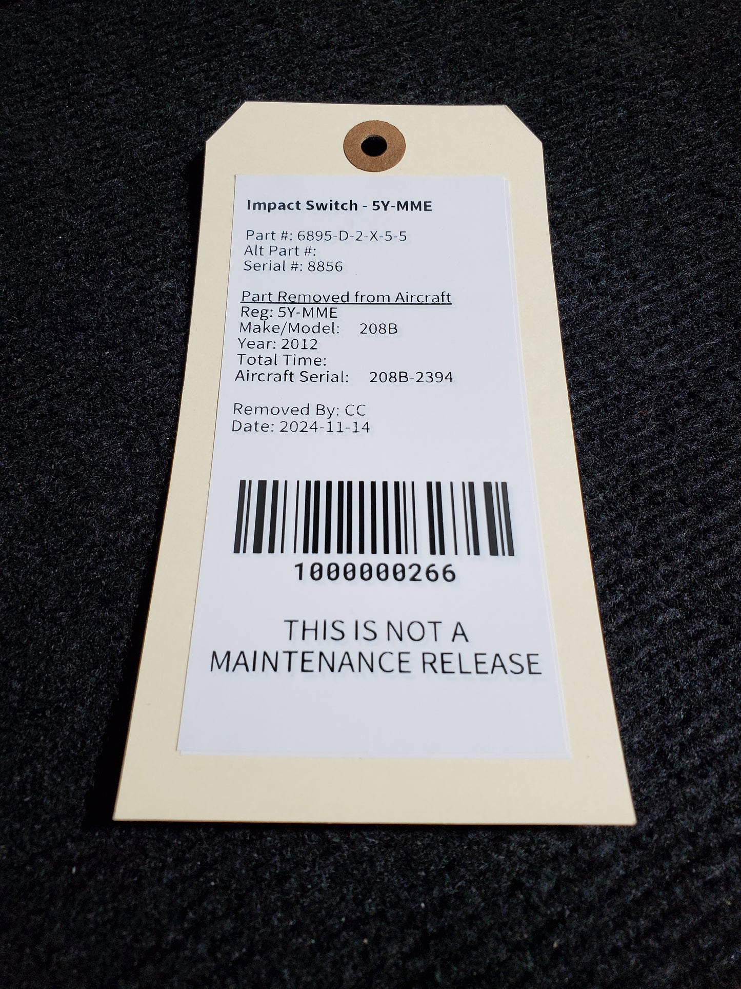 Impact Switch - Cessna - 5Y-MME