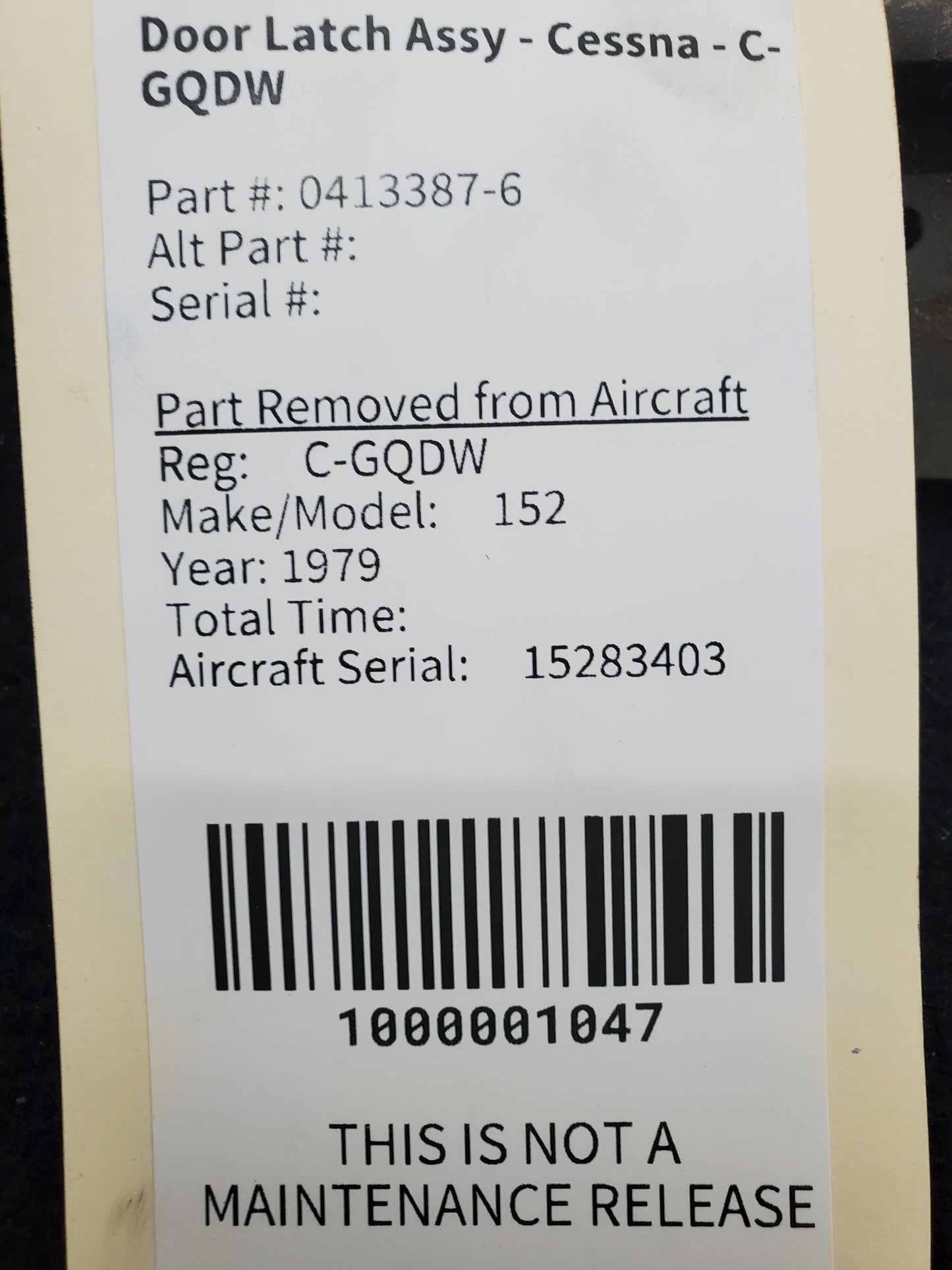 Door Latch Assy - RH - Cessna - C-GQDW
