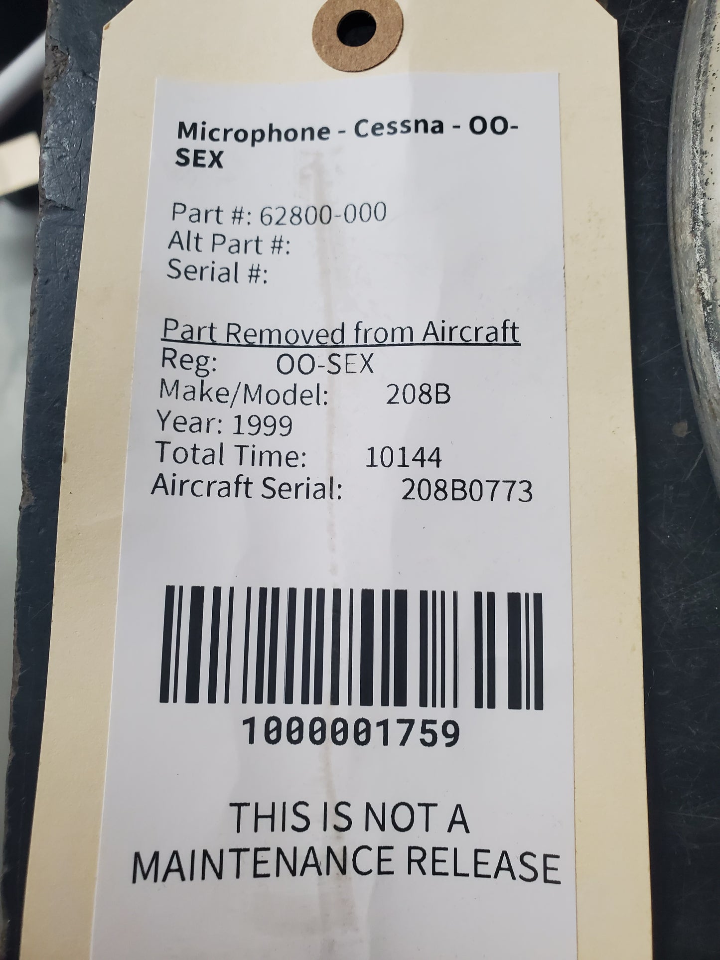 Microphone - Cessna - OO-SEX
