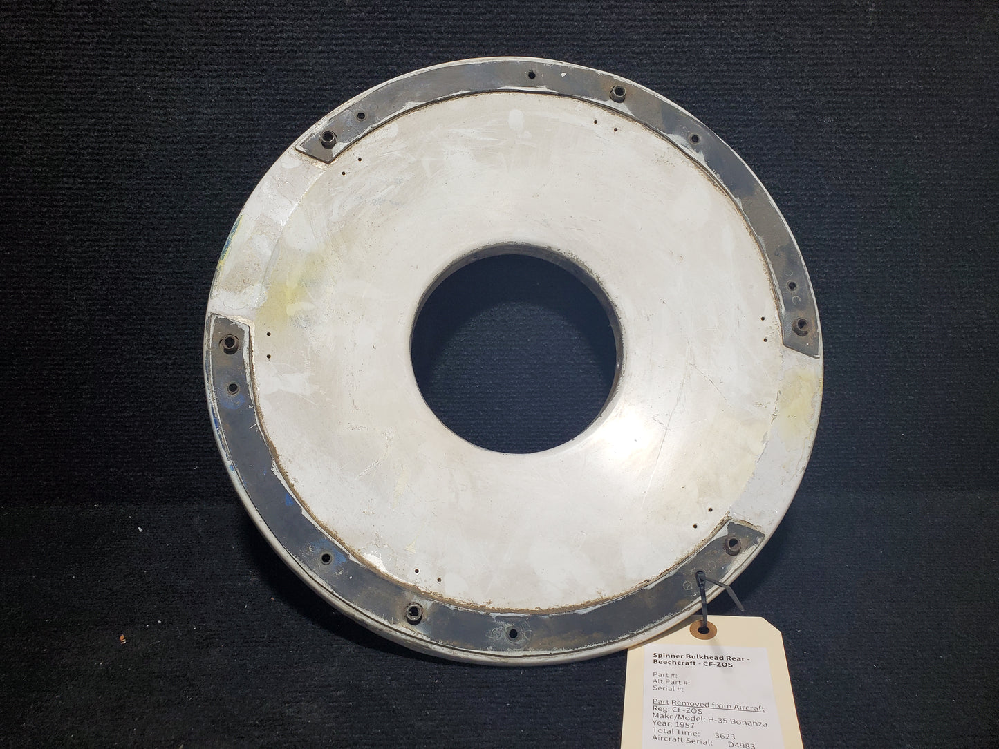 Spinner Bulkhead Rear - Beechcraft - CF-ZOS