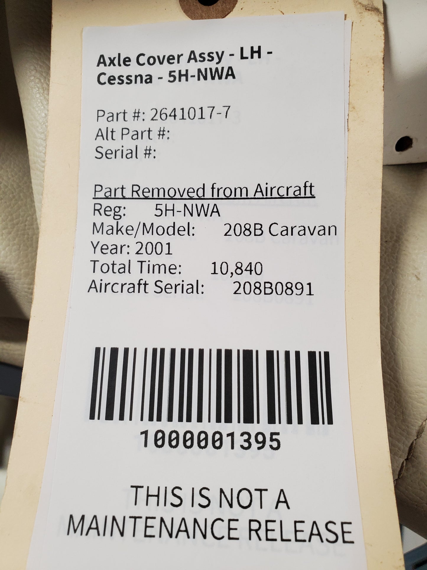 Axle Cover Assy - LH - Cessna - 5H-NWA