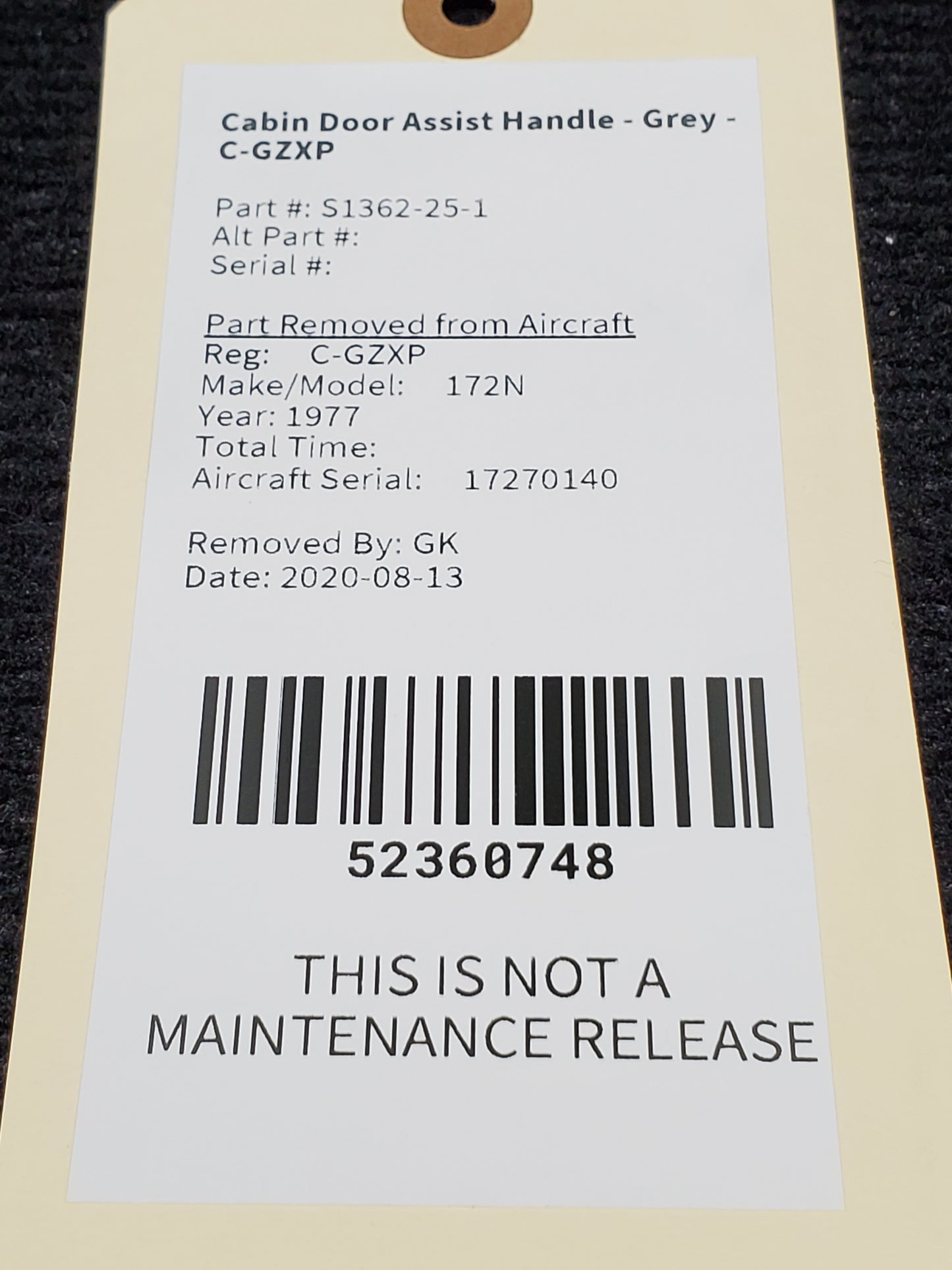 Cabin Door Assist Handles - Grey - C-GZXP