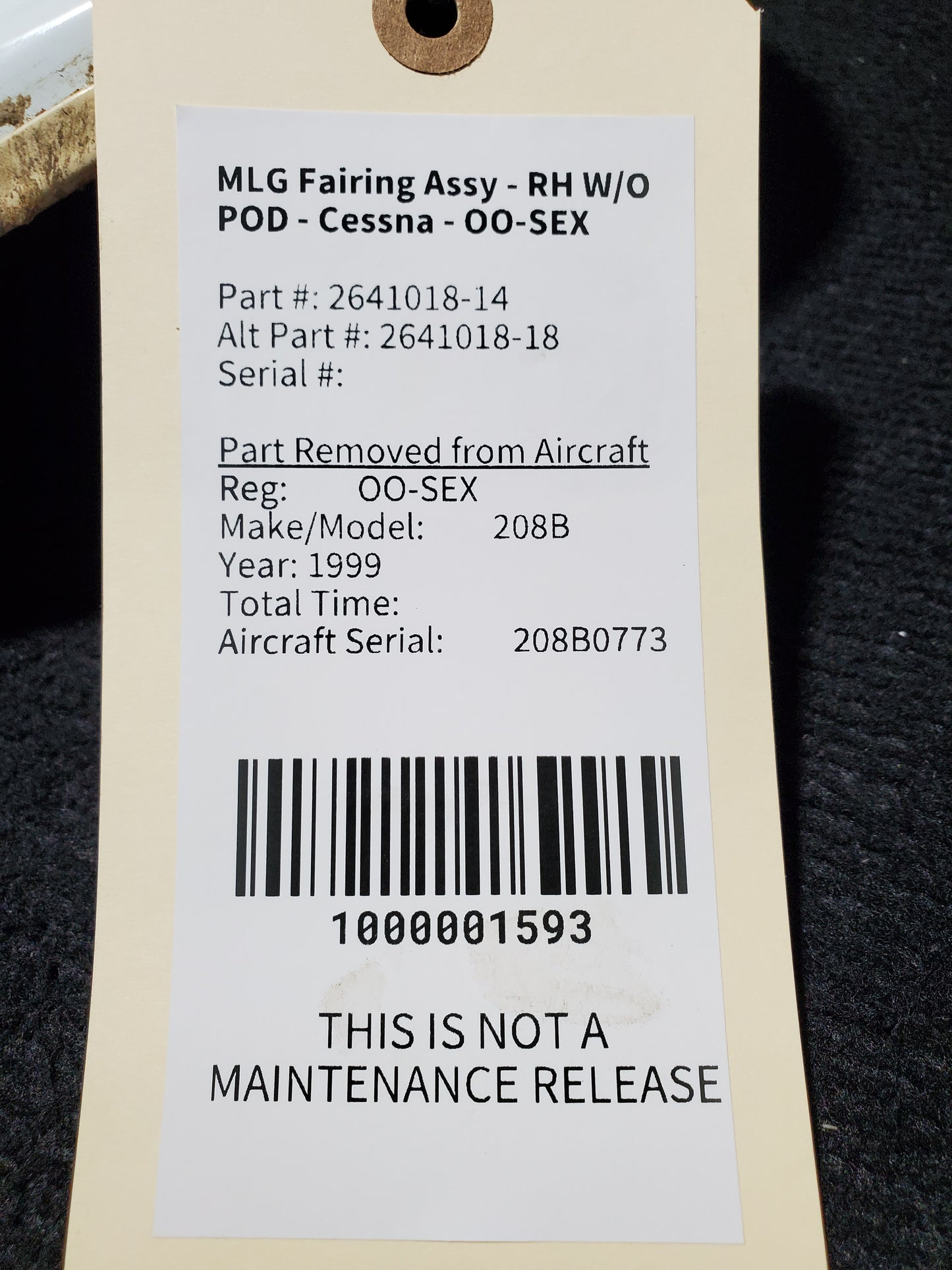 MLG Fairing Assy - RH W/O POD - Cessna - OO-SEX