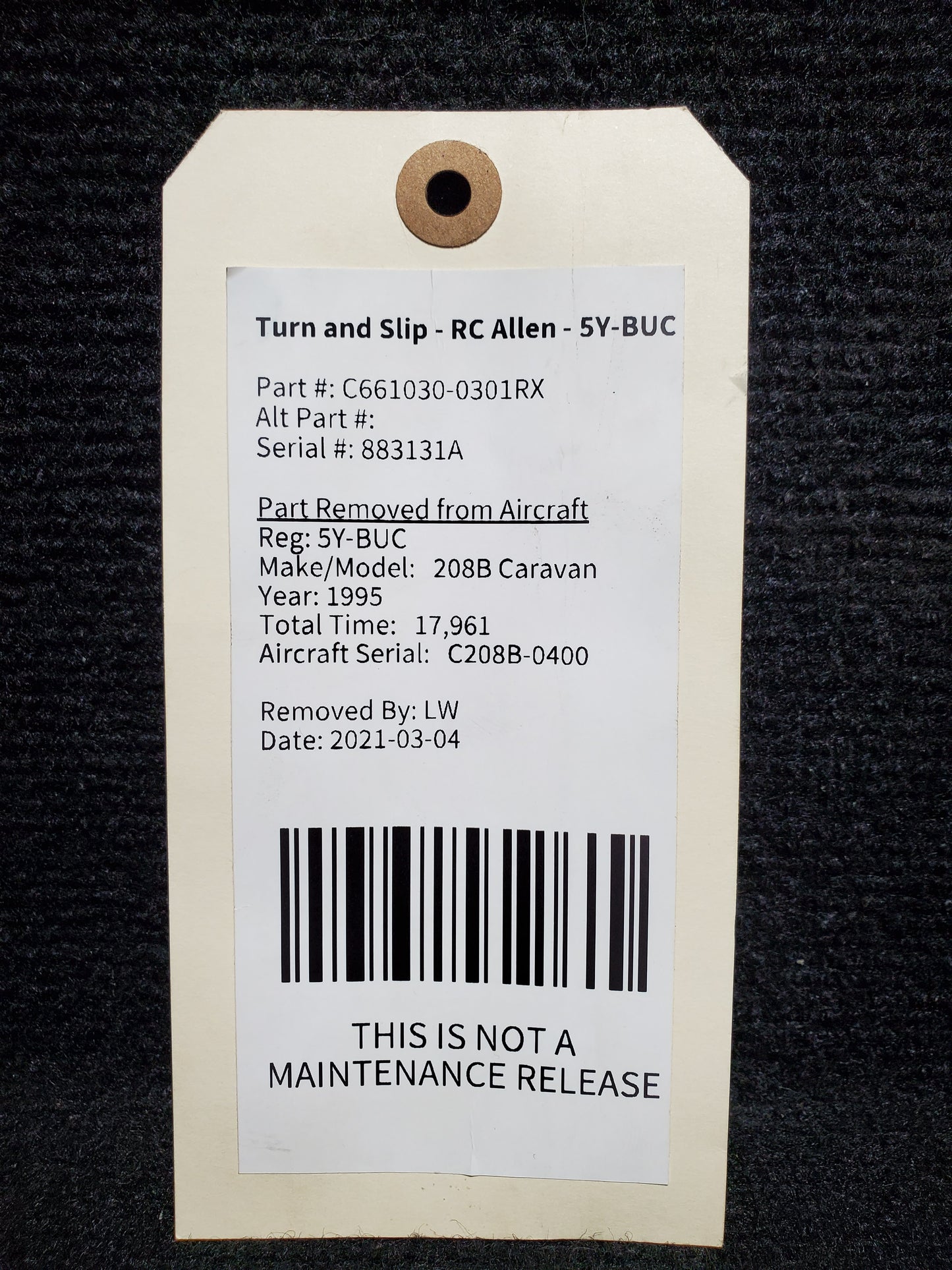 Turn and Slip - RC Allen - 5Y-BUC