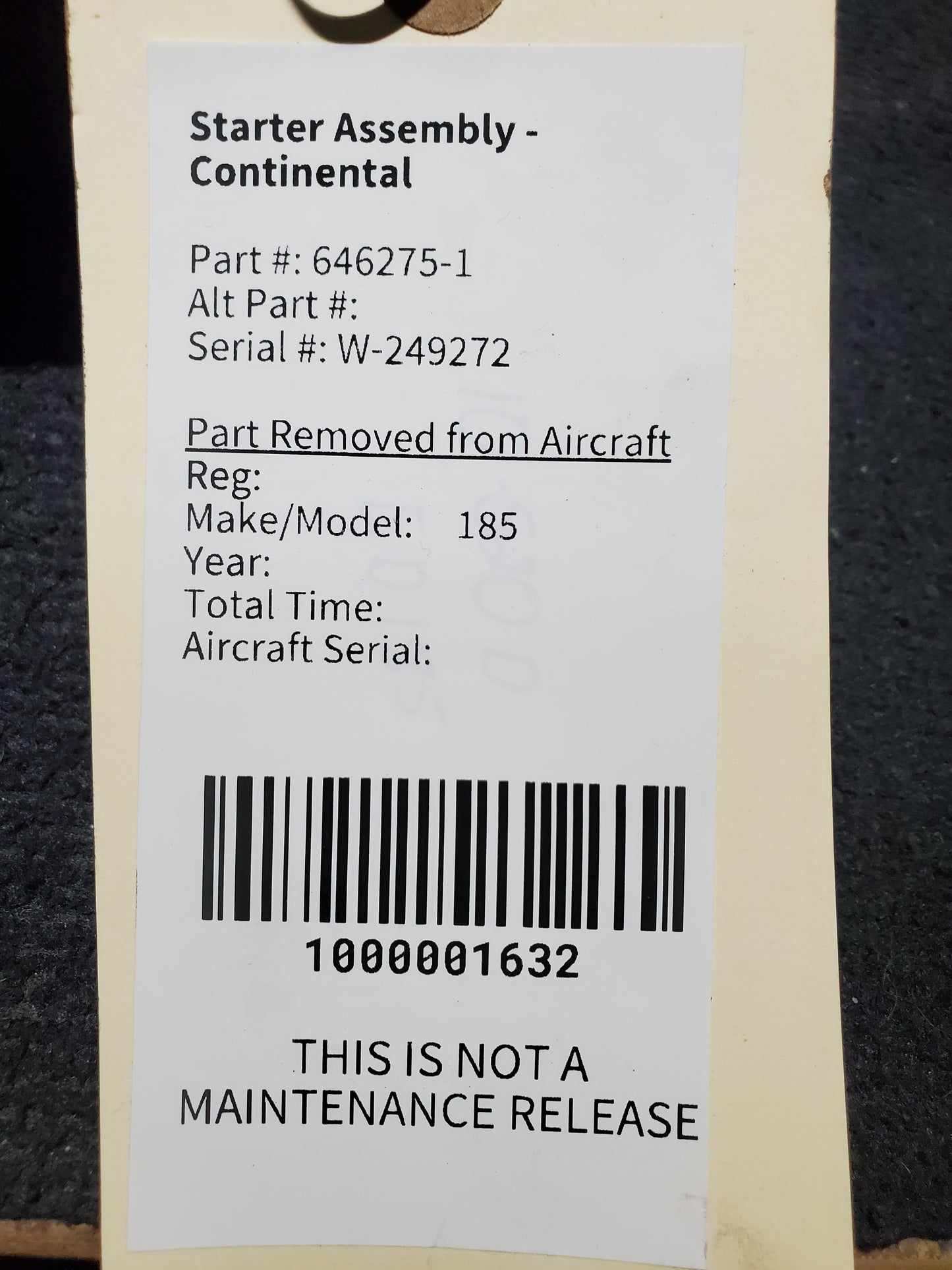 Starter Assembly - Continental