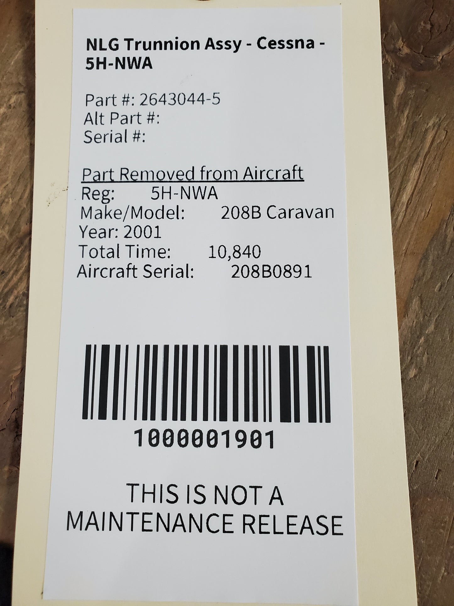 NLG Trunnion Assy - Cessna - 5H-NWA
