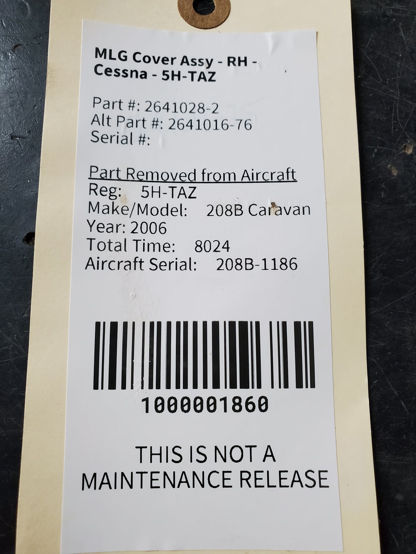 MLG Cover Assy - RH - Cessna - 5H-TAZ