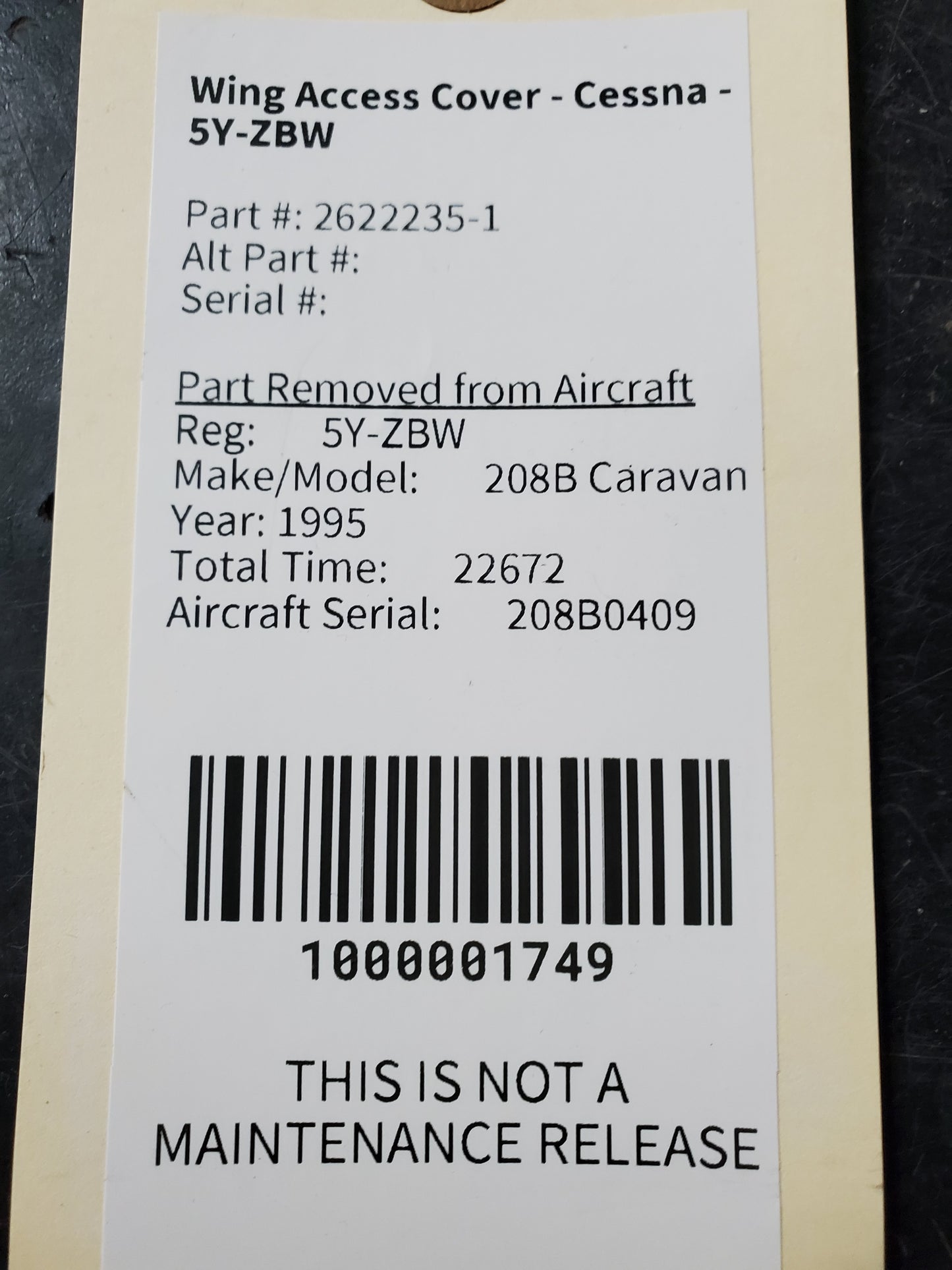 Wing Access Cover - Cessna - 5Y-ZBW