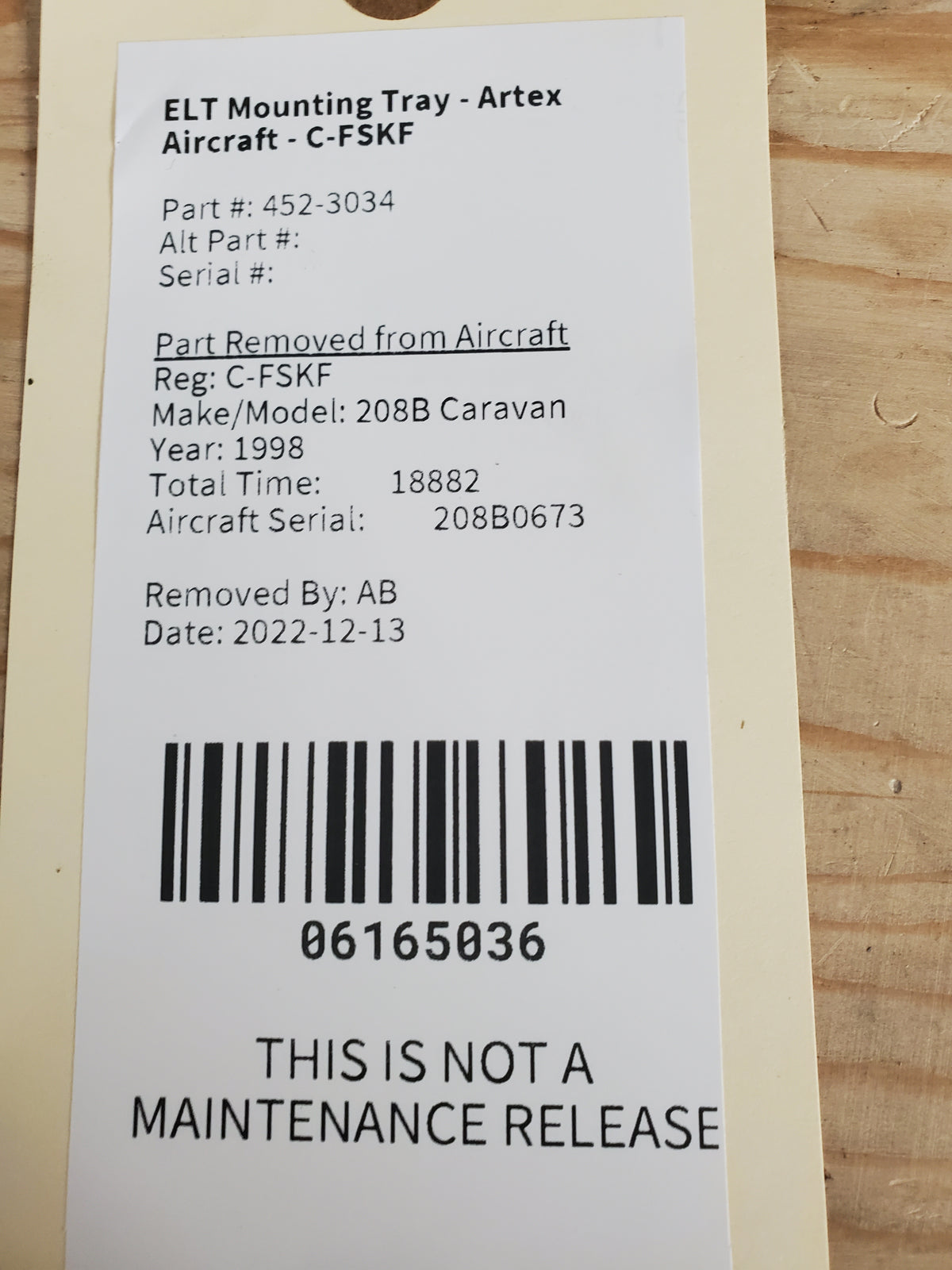 ELT Mounting Tray - Artex Aircraft - C-MISC